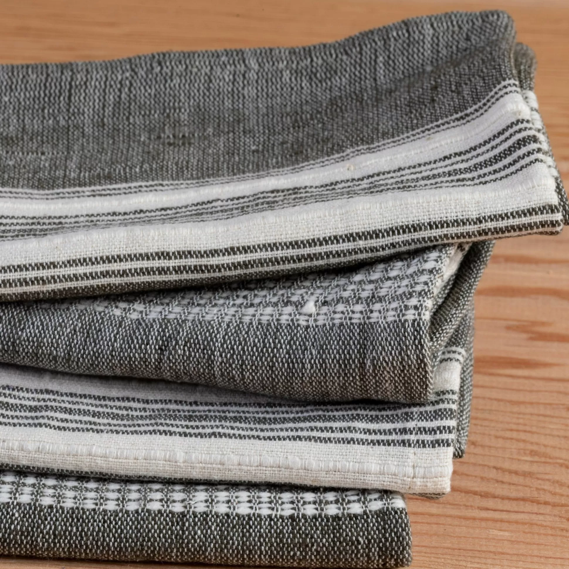 Aden Napkins, Grey with Natural, Set of 4^Be Home Best