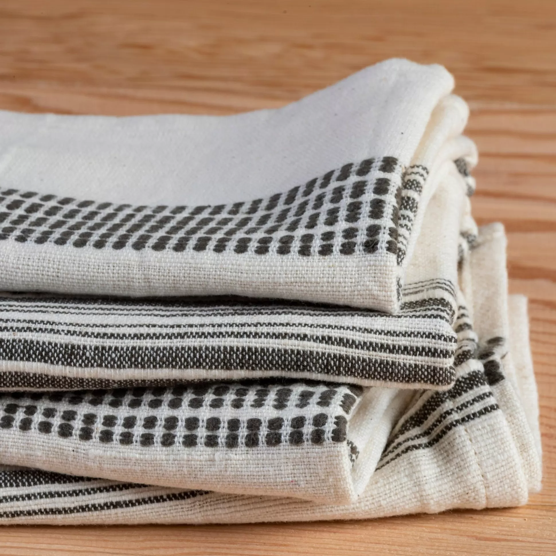 Aden Napkins, Natural with Grey, Set of 4^Be Home Shop