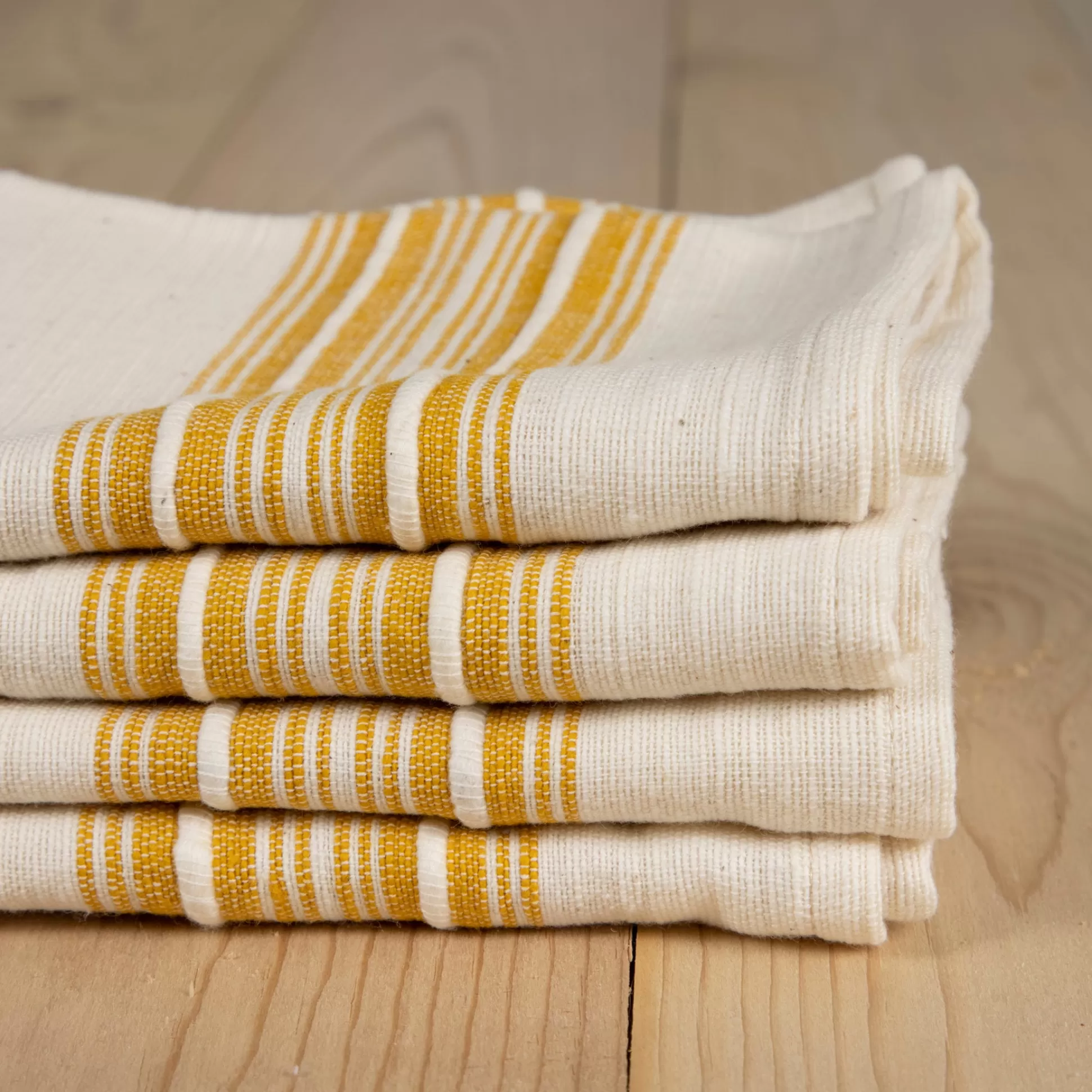 Aden Napkins, Natural with Yellow, Set of 4^Be Home Cheap