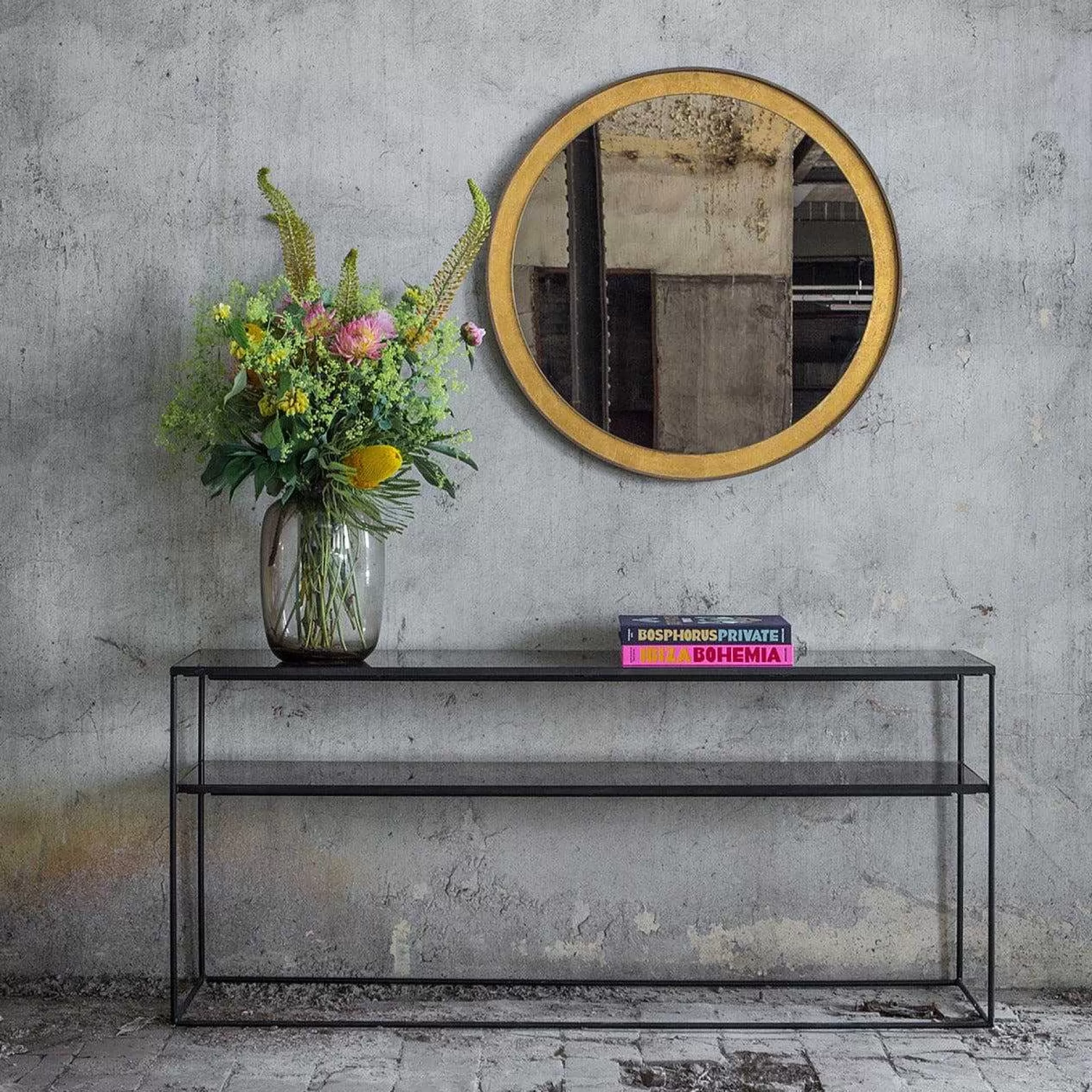 Be Home Console Tables<Aged Sofa Console, Charcoal