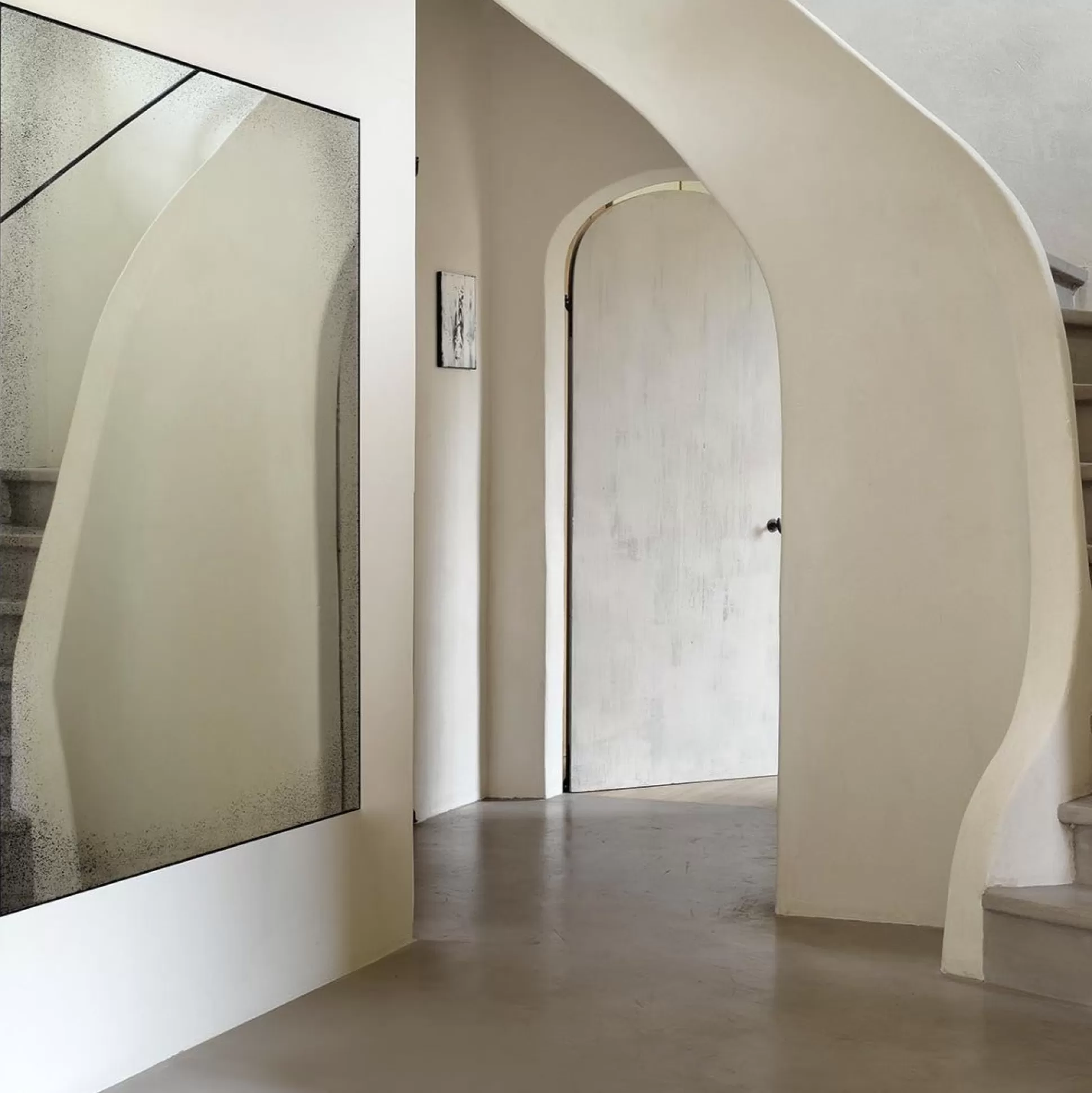 Aged Wall Mirror, 60", Clear^Be Home Fashion