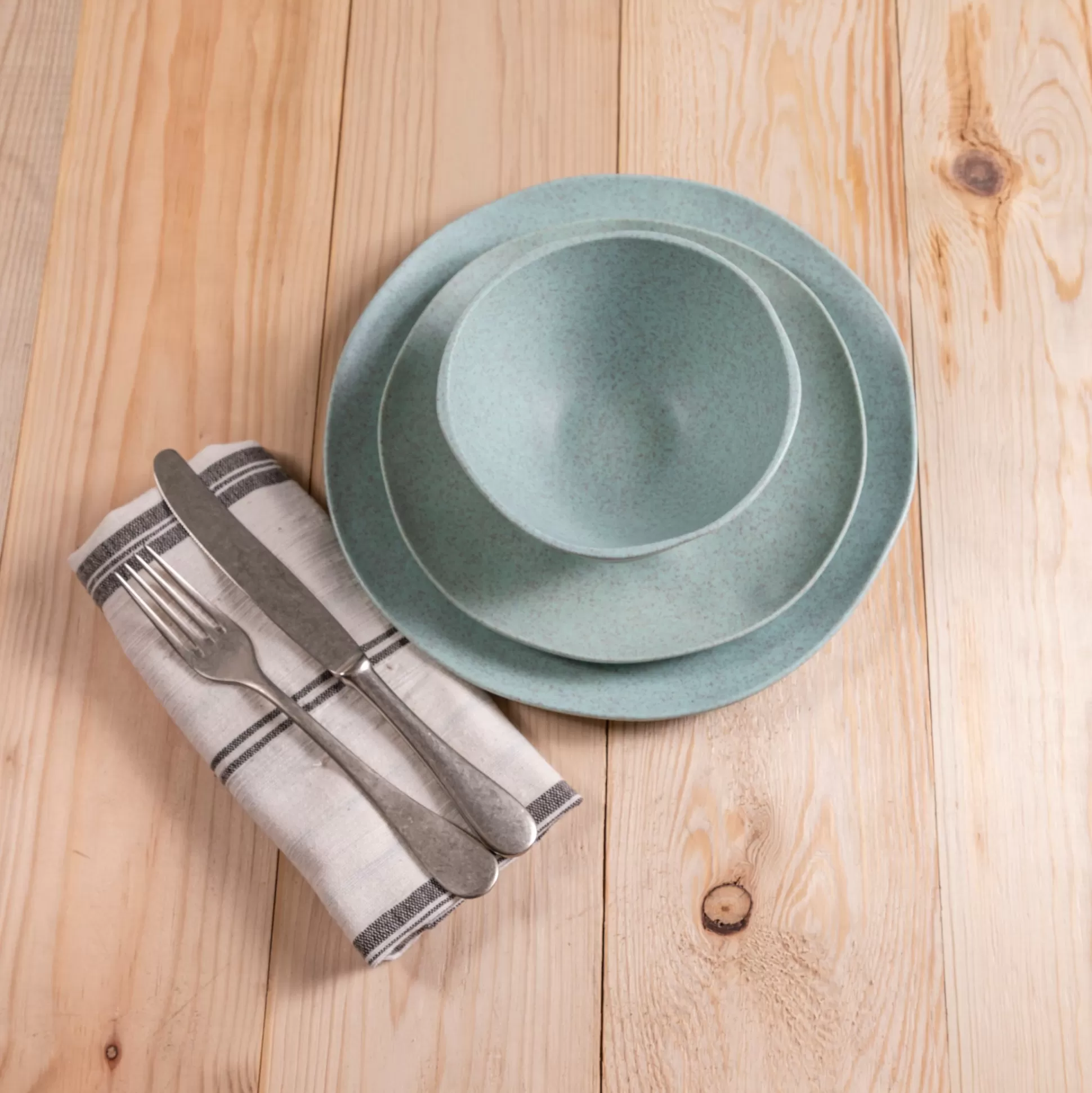 Al Fresco Organic Soup/Cereal Bowl, Sage Green, Set of 4^Be Home Online