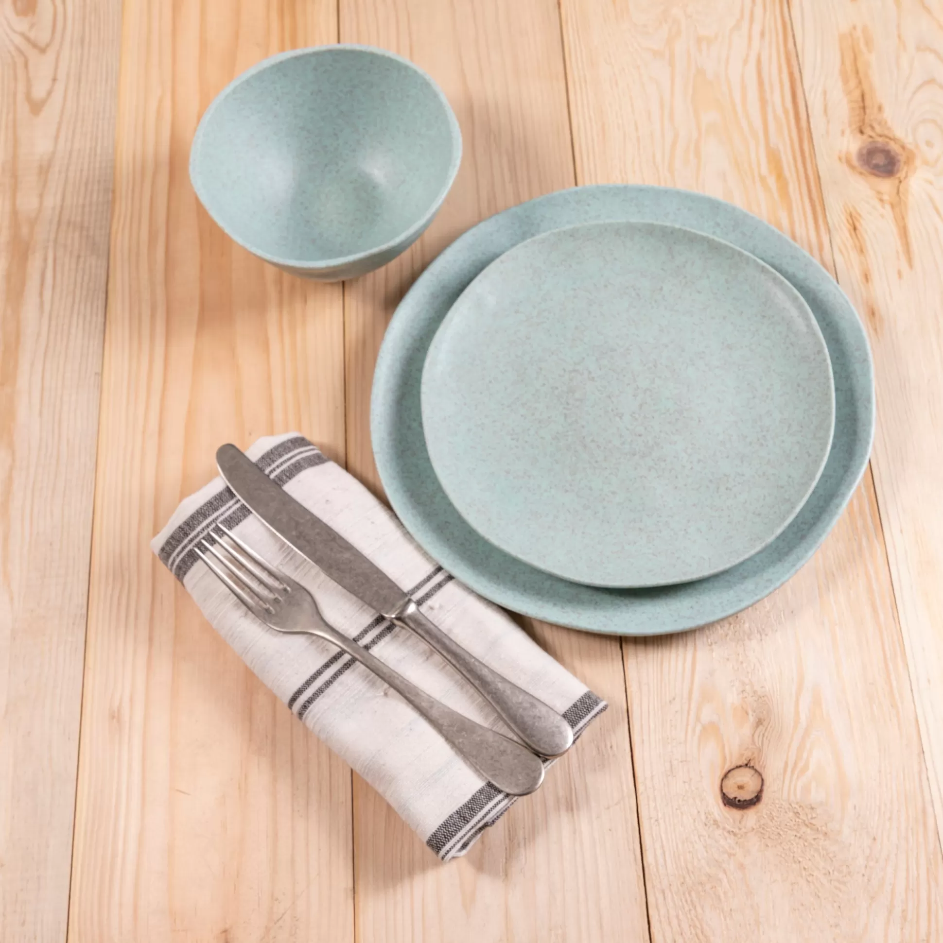 Al Fresco Organic Soup/Cereal Bowl, Sage Green, Set of 4^Be Home Online