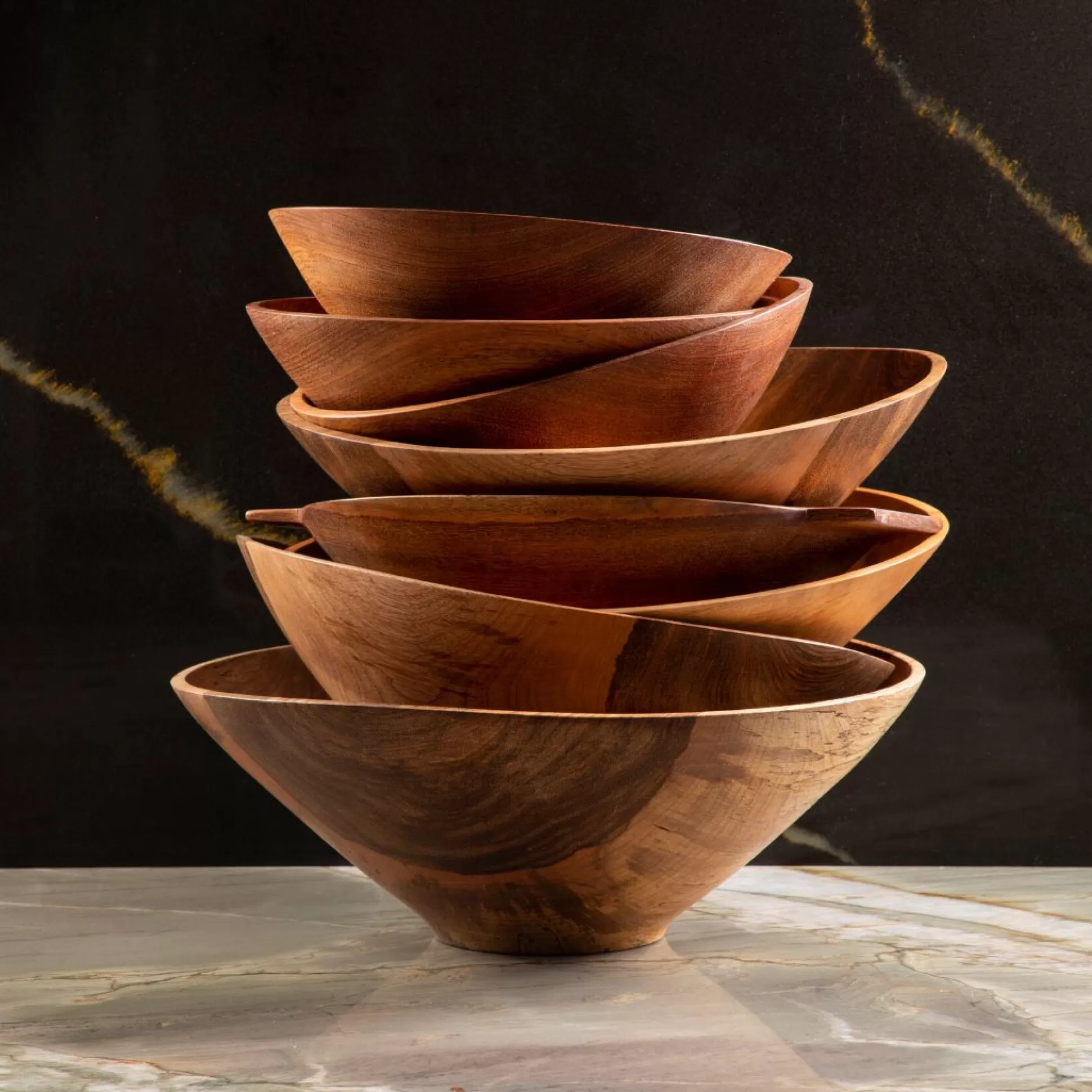 Azucar Cherry Wood Bowl, Small^Be Home Cheap