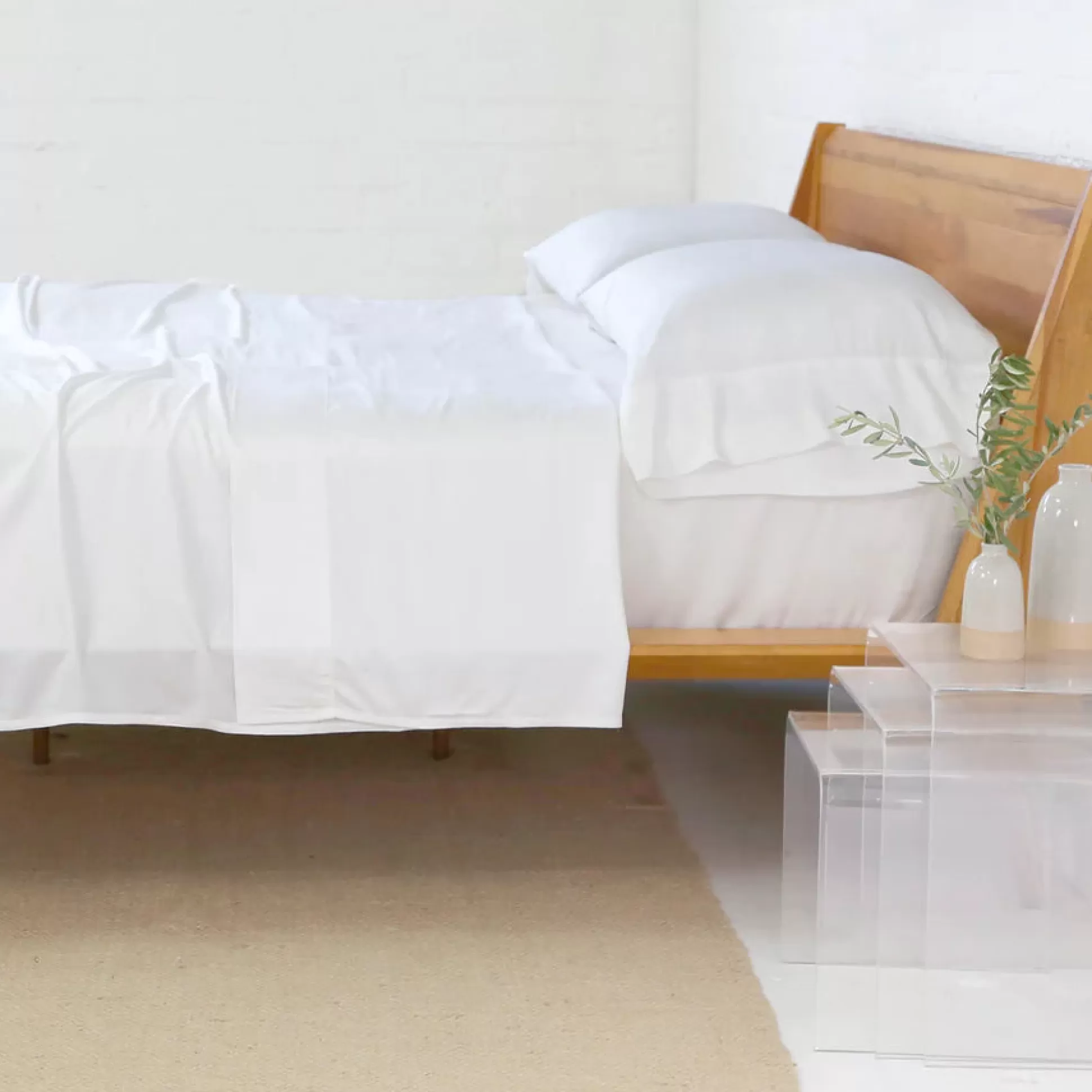 Bamboo Cal King Sheet Set, White^Be Home Sale