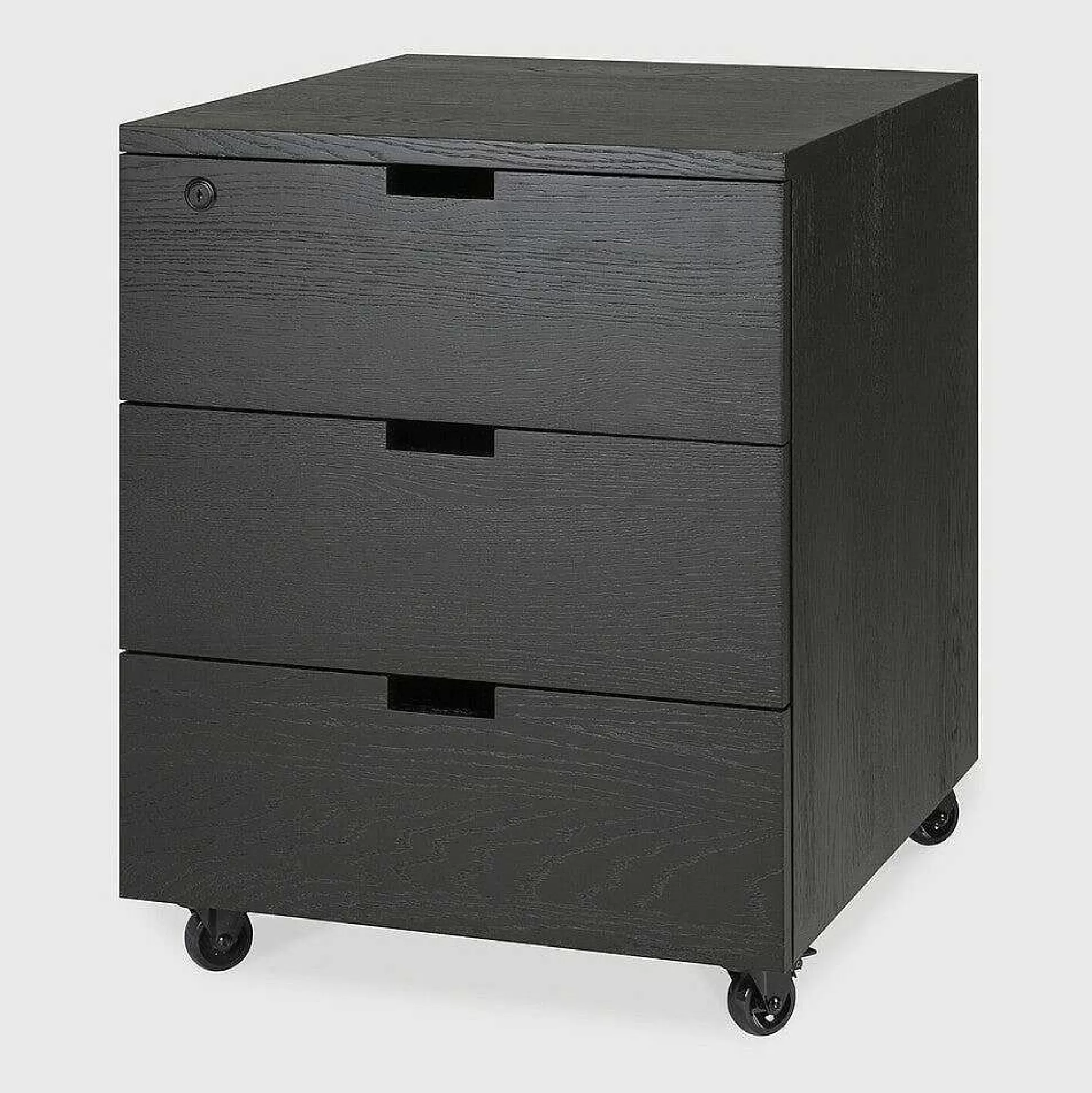 Be Home Drawer Units<Billy Solid Black Oak Drawer Unit with Key Lock