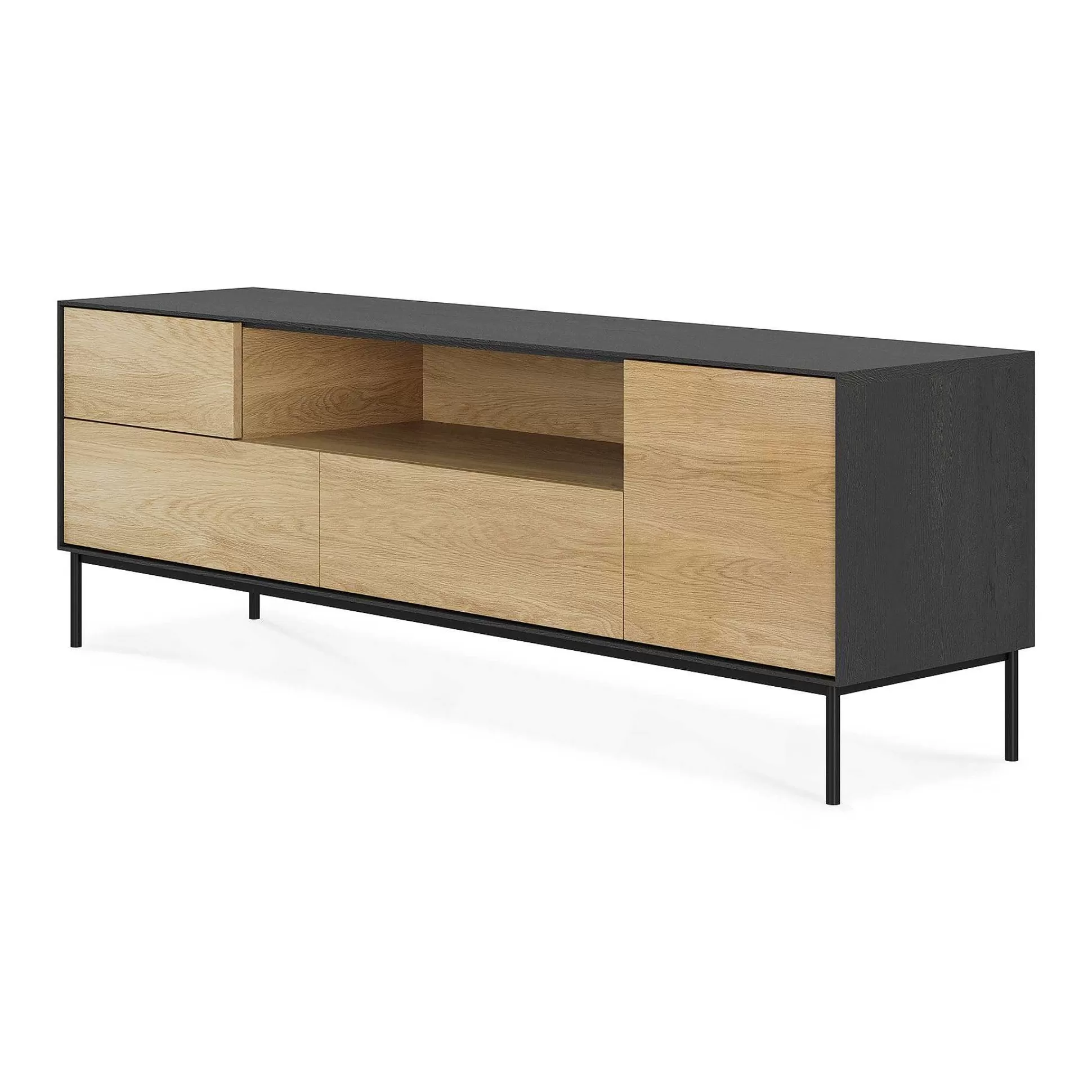 Be Home Media Consoles<Blackbird Solid Black Oak Media Console