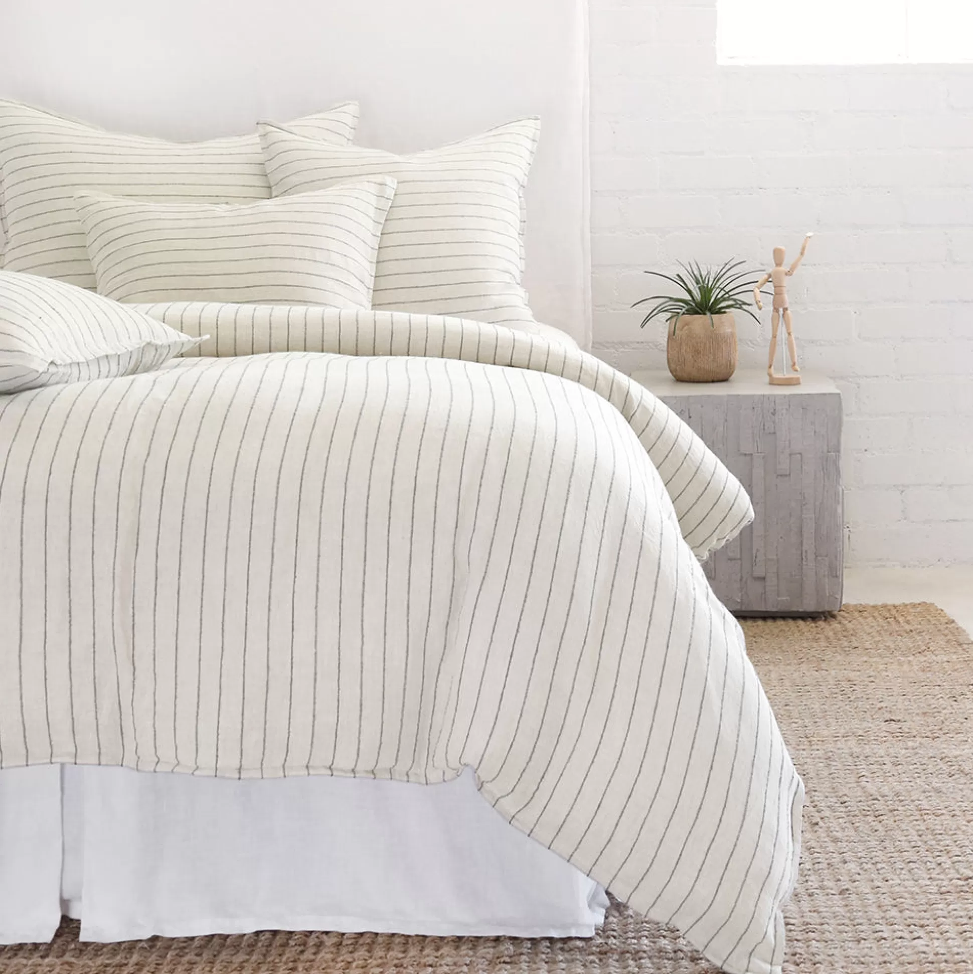 Blake King Duvet, Cream & Grey^Be Home Cheap