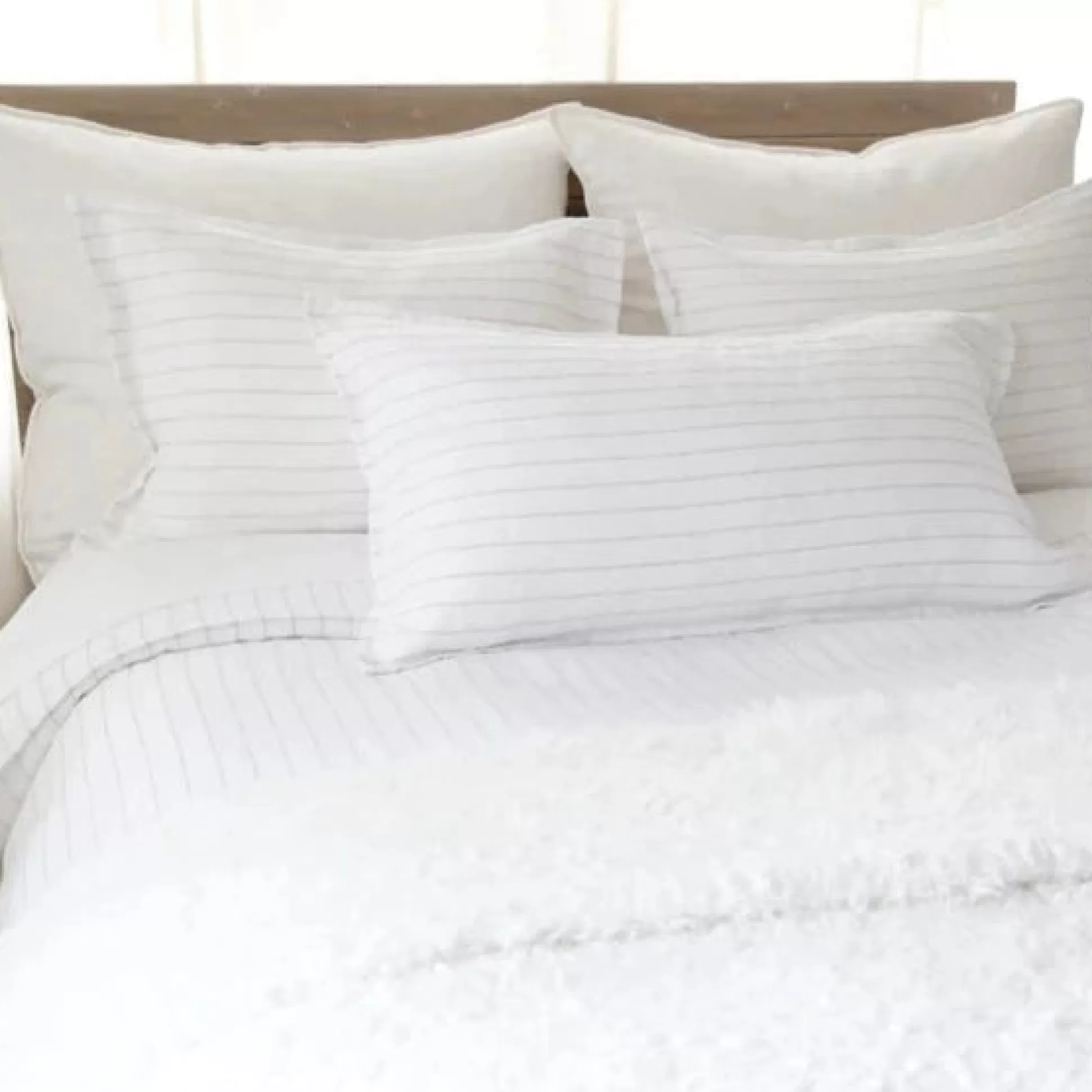 Blake King Sham, White & Ocean^Be Home Best Sale