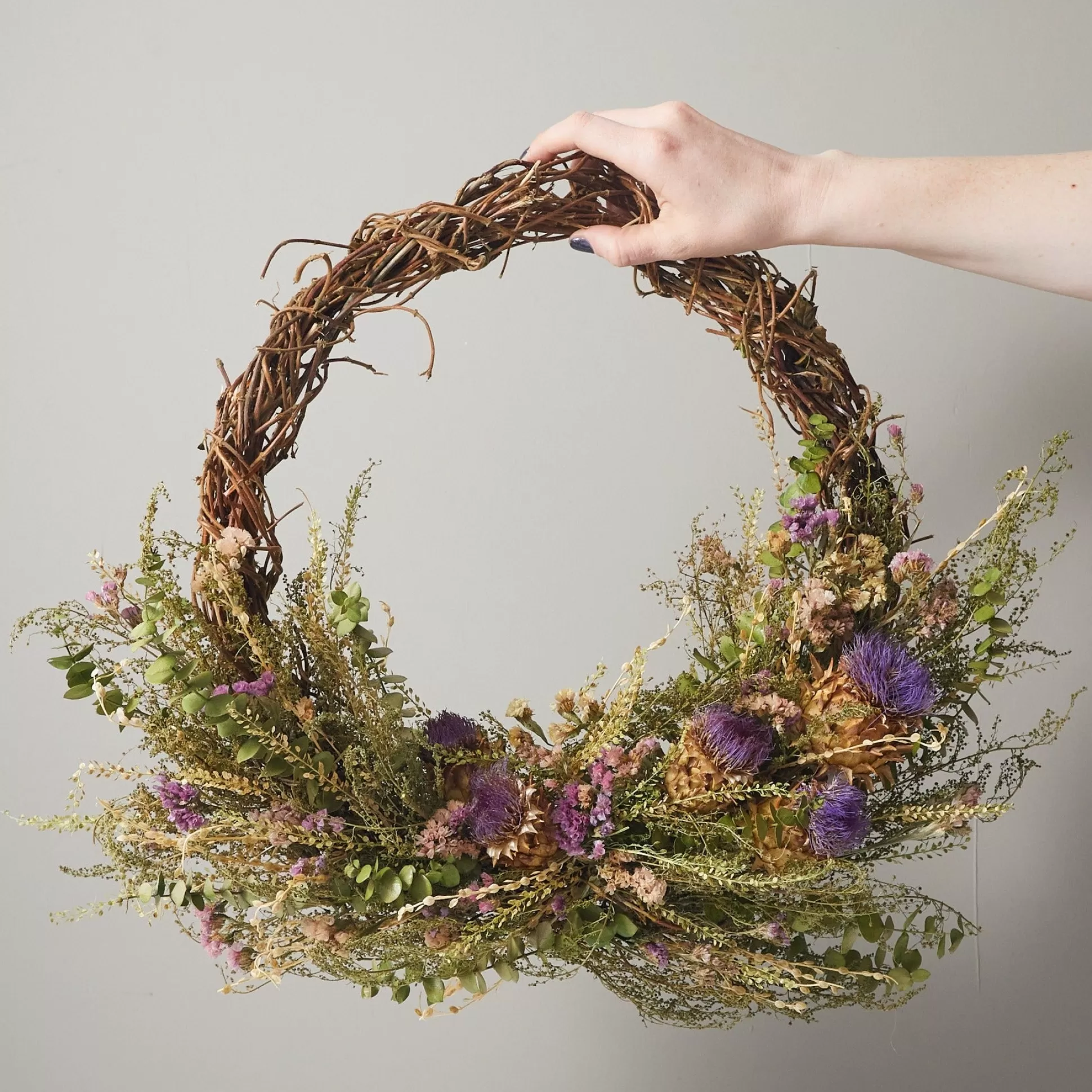 Cardoon and Eucalyptus Wreath^Be Home Flash Sale