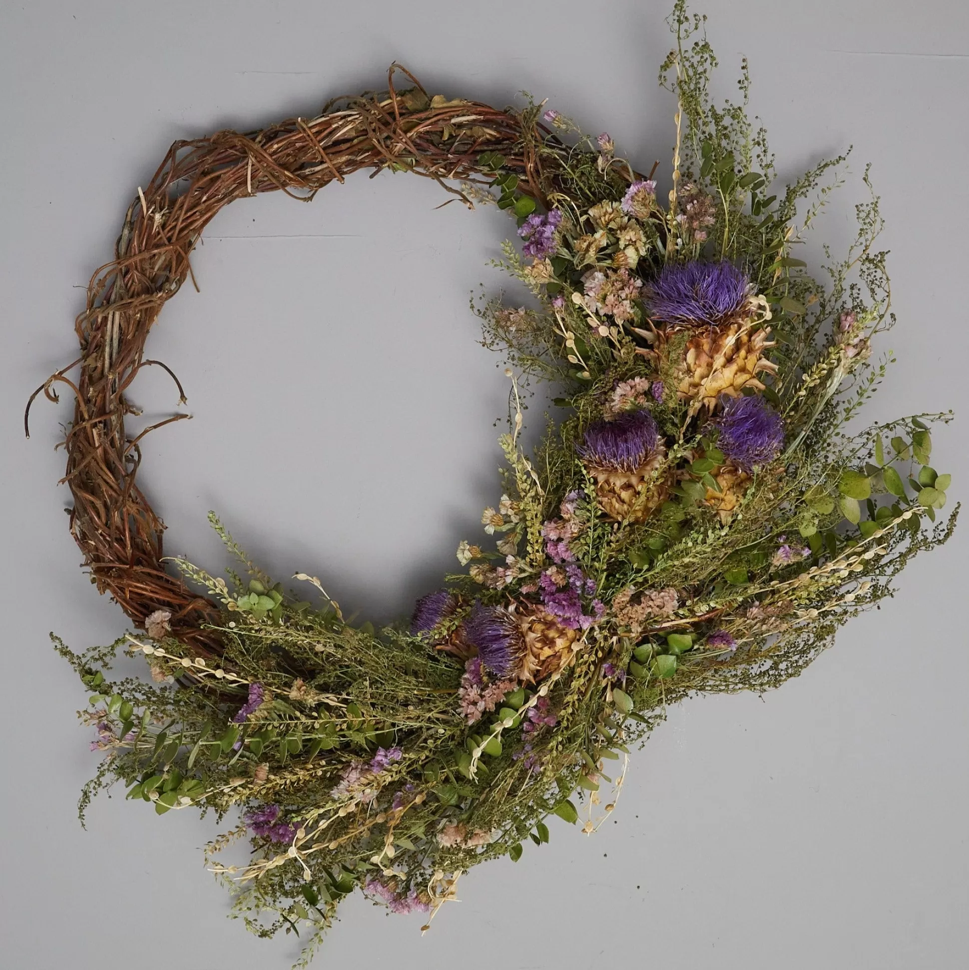 Cardoon and Eucalyptus Wreath^Be Home Flash Sale