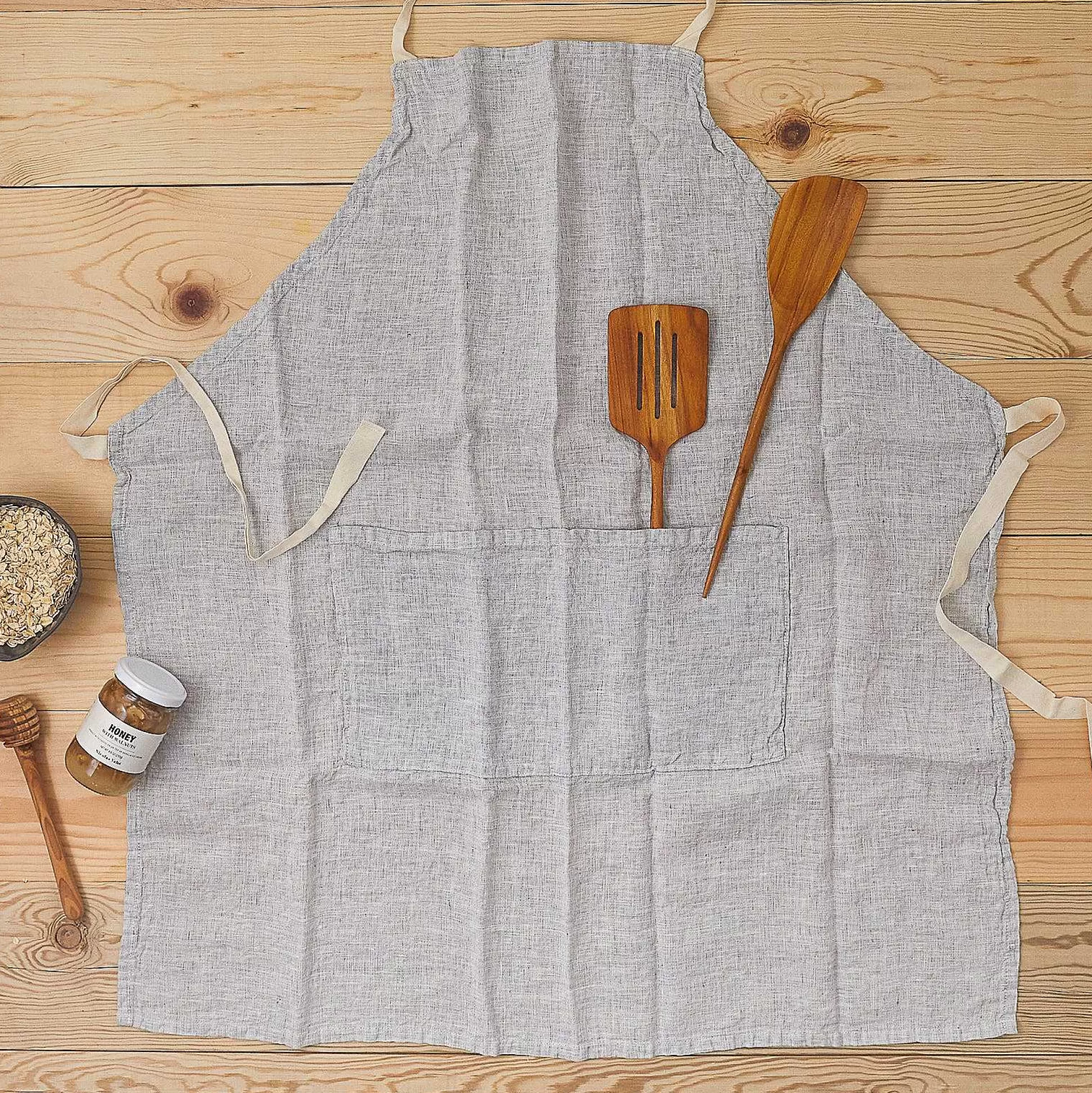 Be Home Aprons, Oven Mitts, & Pot Holders<Carmela Kitchen Apron, Light Blue