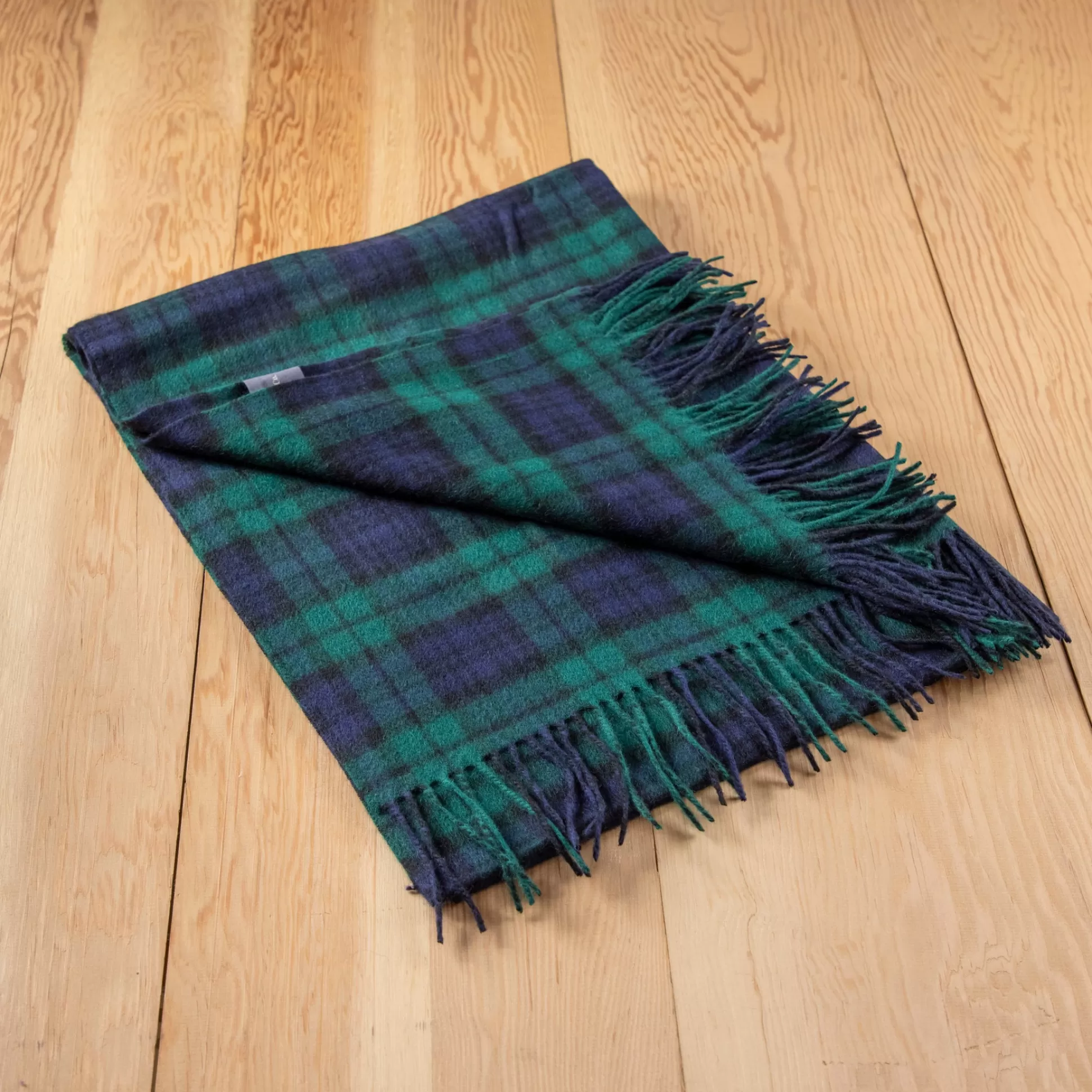 Cashmere Knee Blanket in Black Watch Tartan^Be Home Best