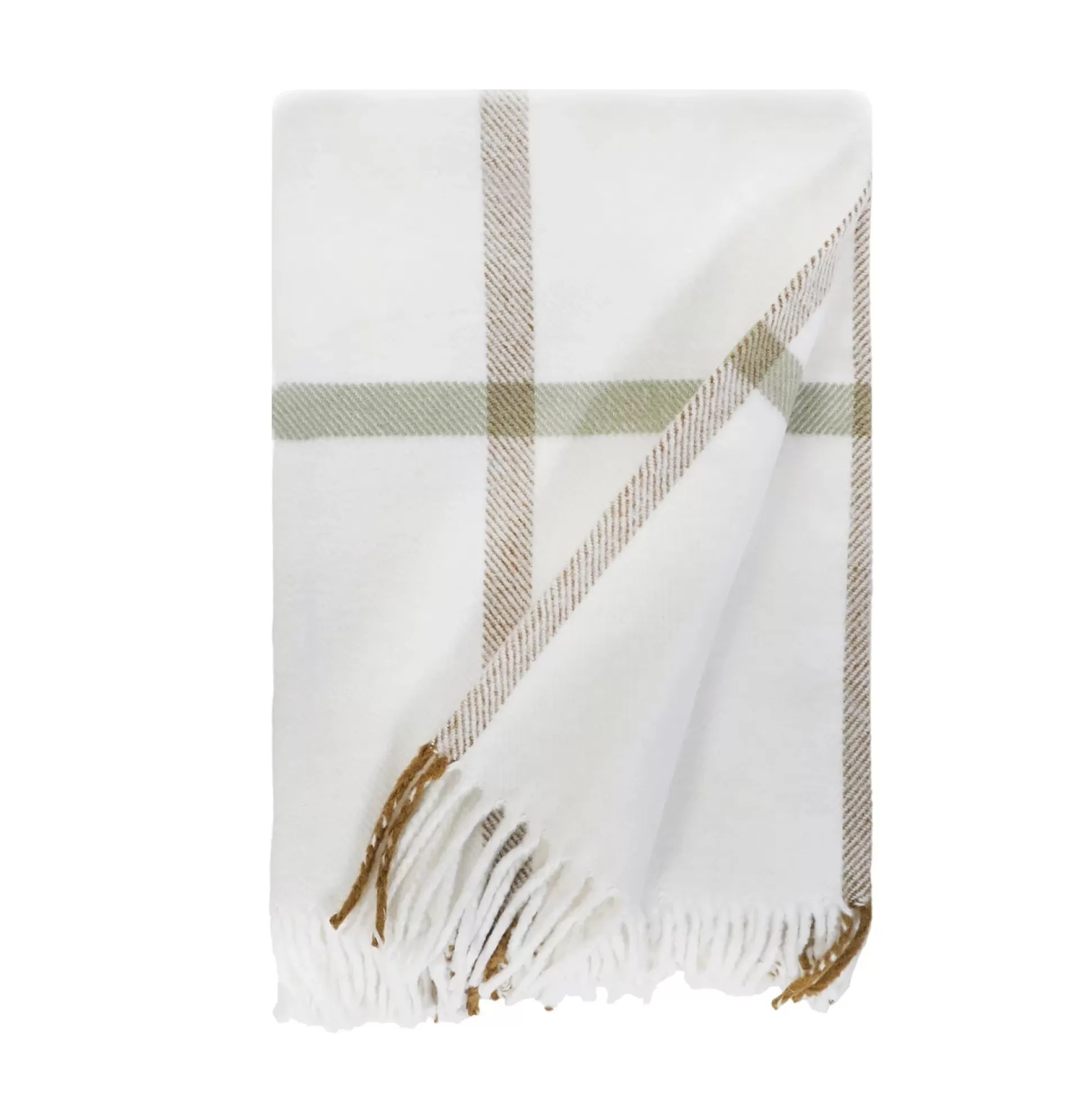 Copenhagen Throw, White & Olive^Be Home Shop