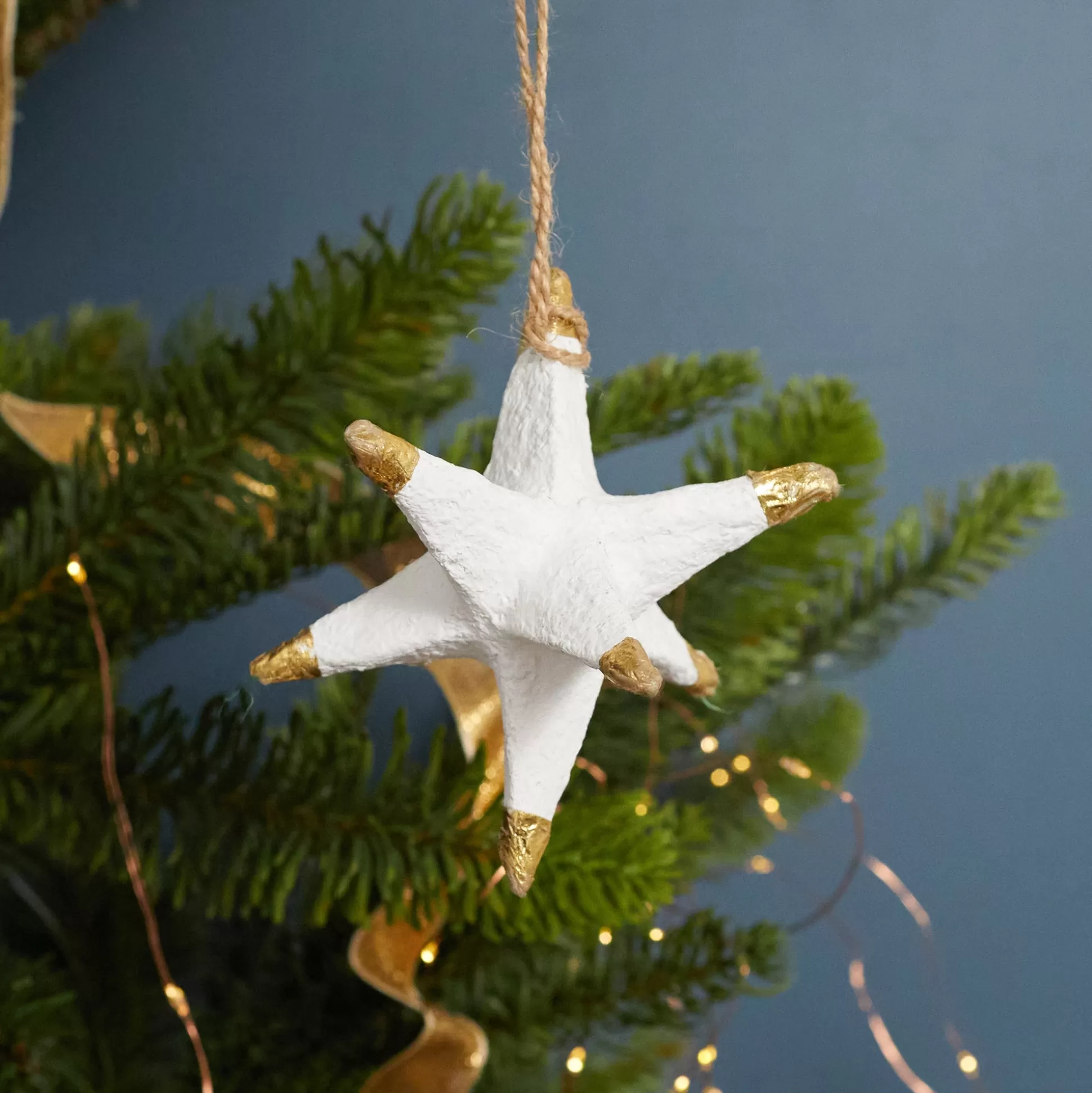 Cotton Mache Star Ornament^Be Home Flash Sale