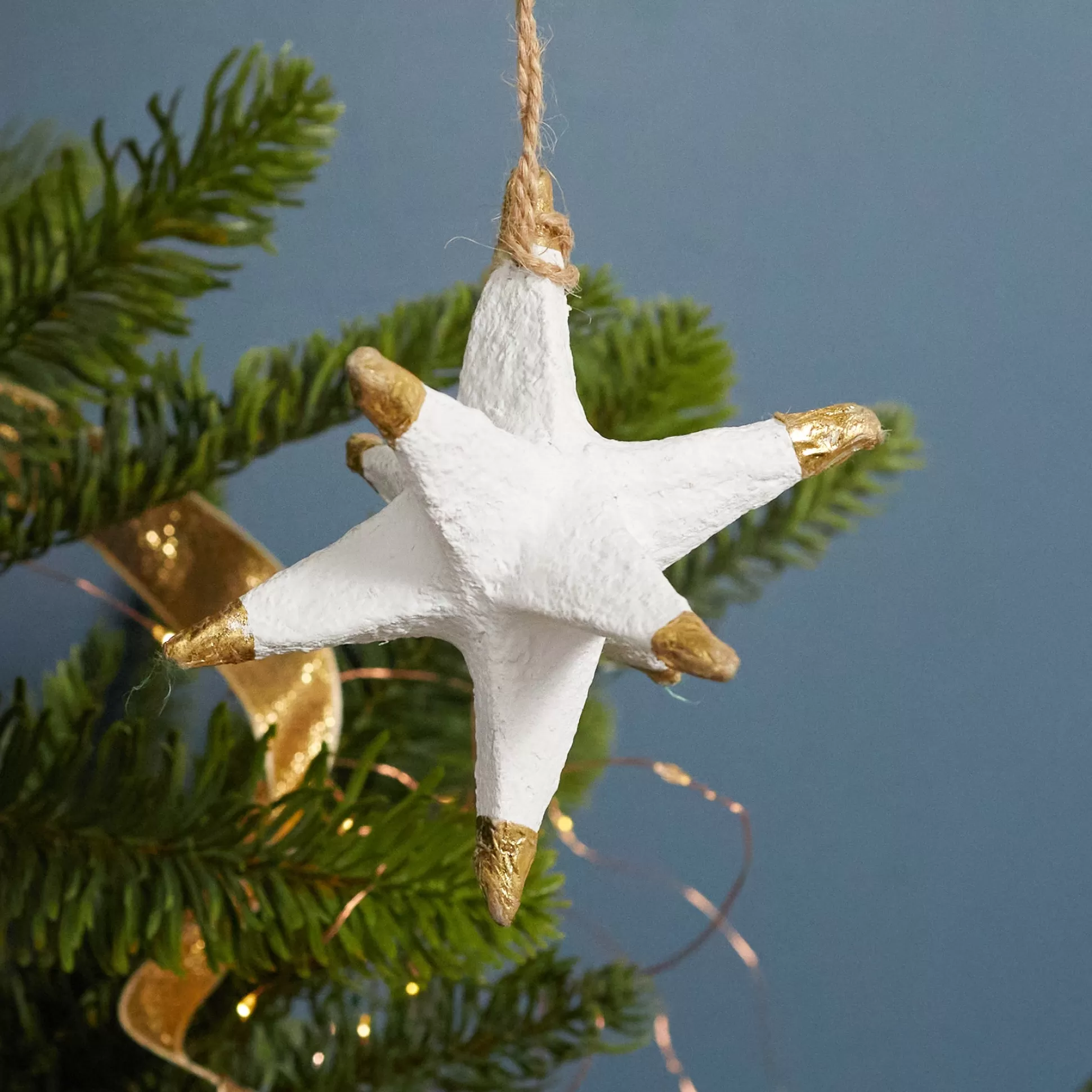 Cotton Mache Star Ornament^Be Home Flash Sale