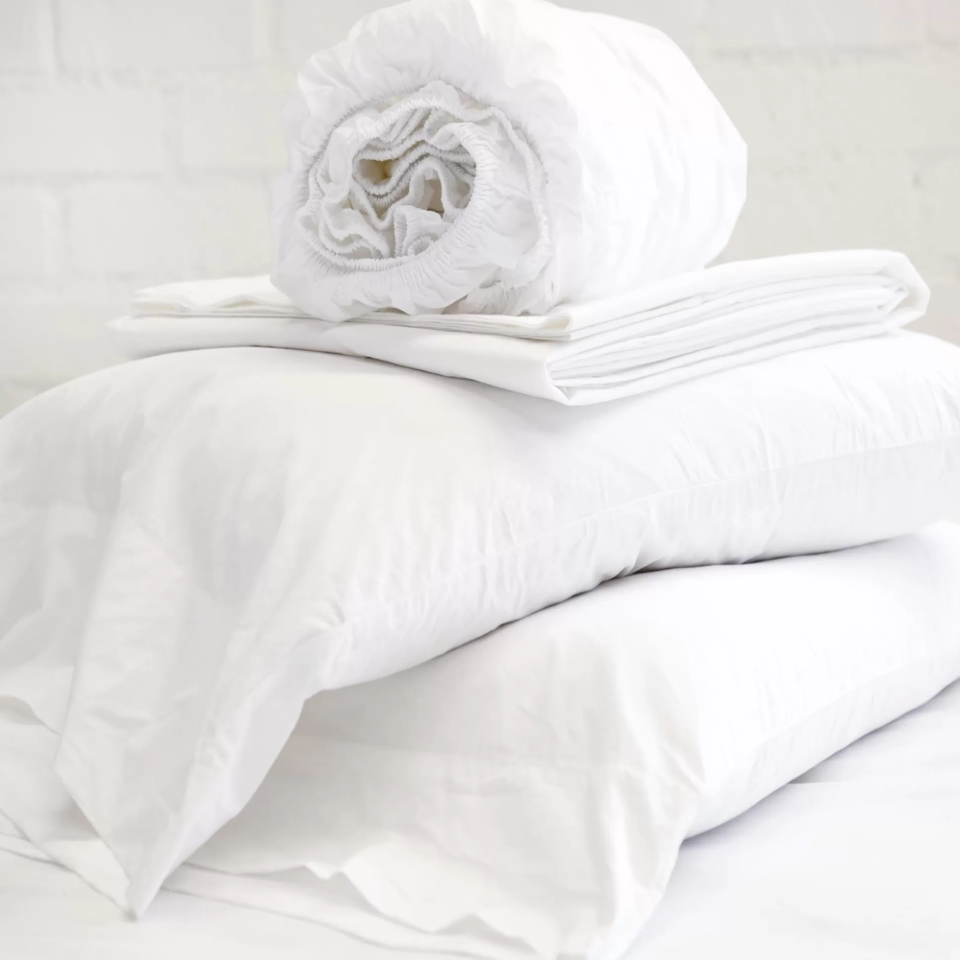 Cotton Percale Sheet Set, King , White^Be Home Online