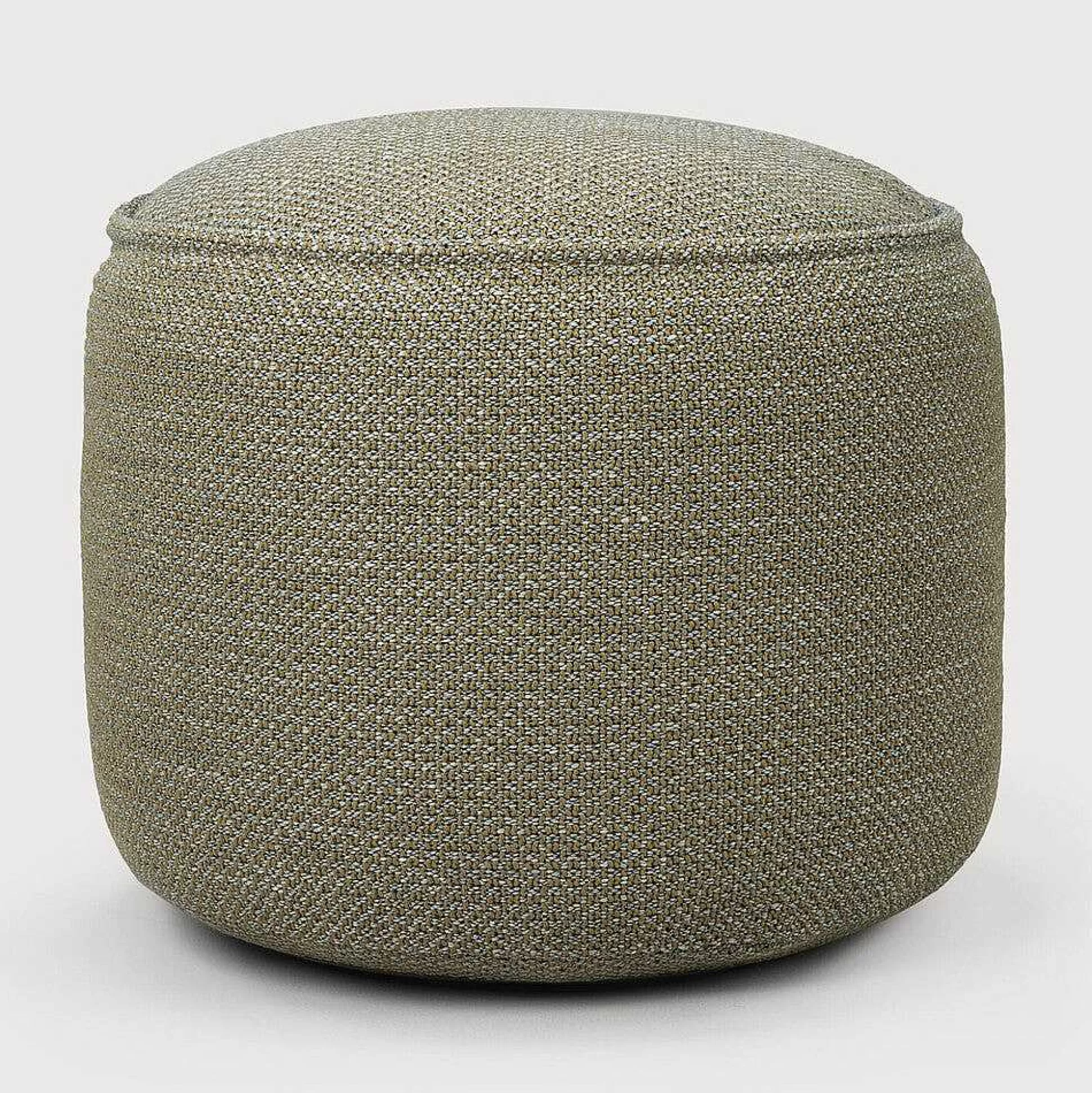 Be Home Outdoor Lounge Furniture<Donut Outdoor Pouf, Mocha Check Fabric