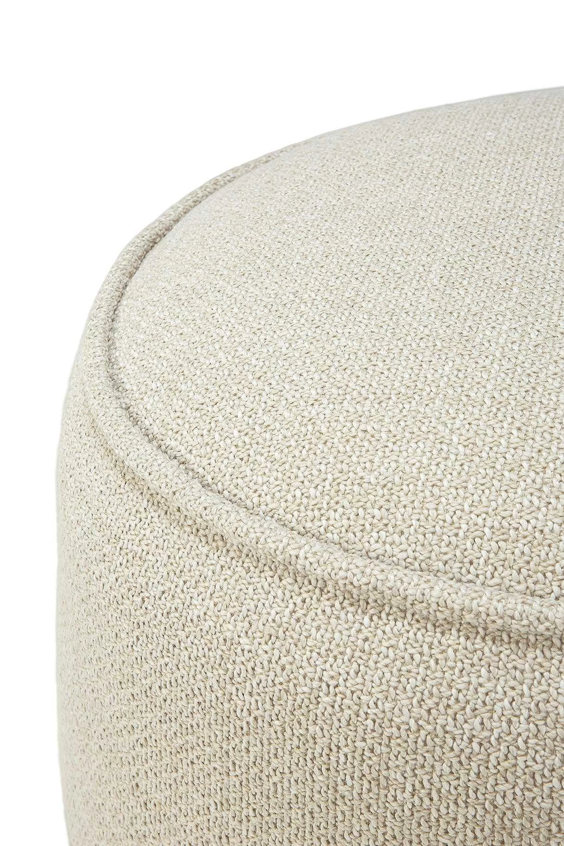 Be Home Outdoor Lounge Furniture<Donut Outdoor Pouf, Natural Check Fabric