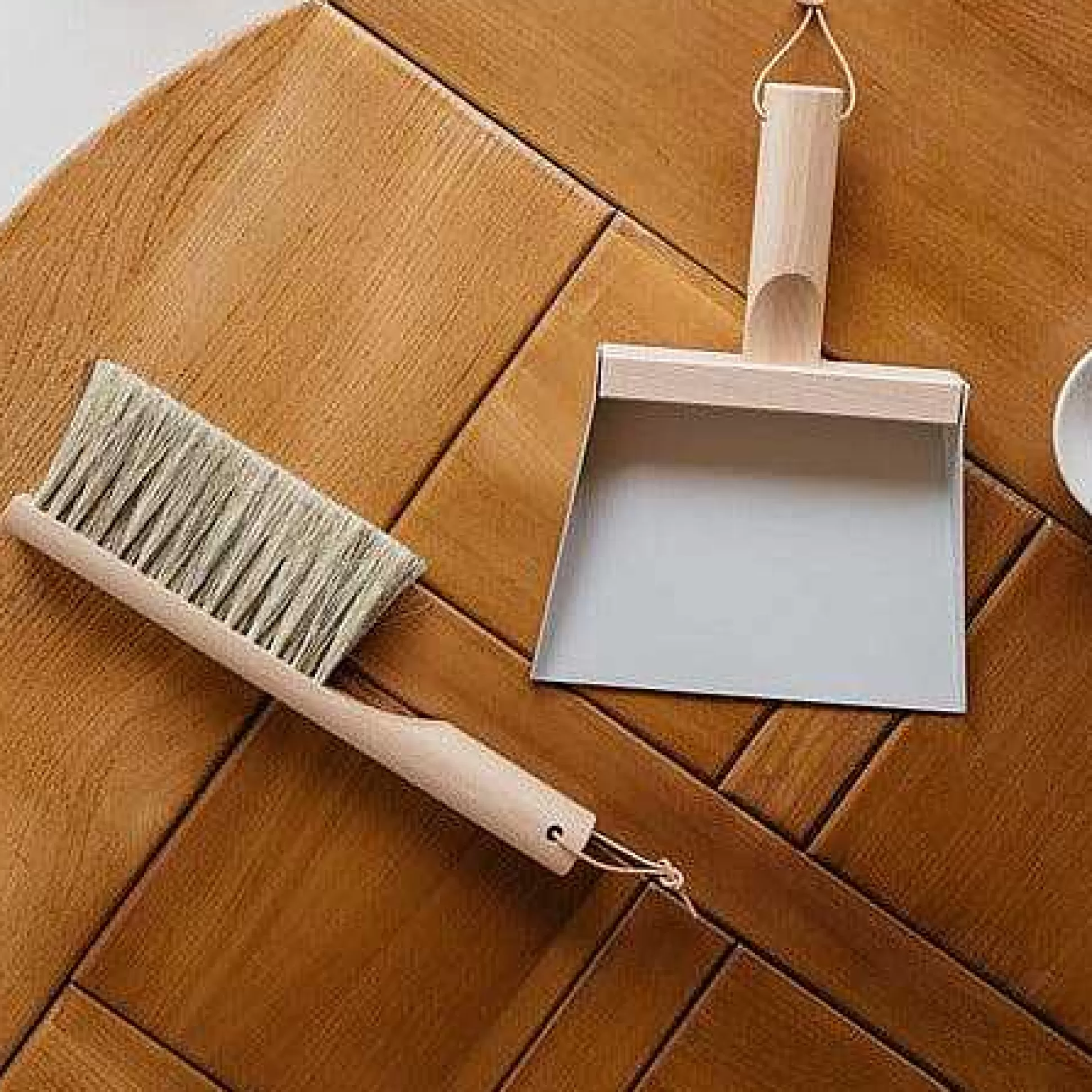 Be Home Clean Up<Dustpan & Natural Brush Set, Grey