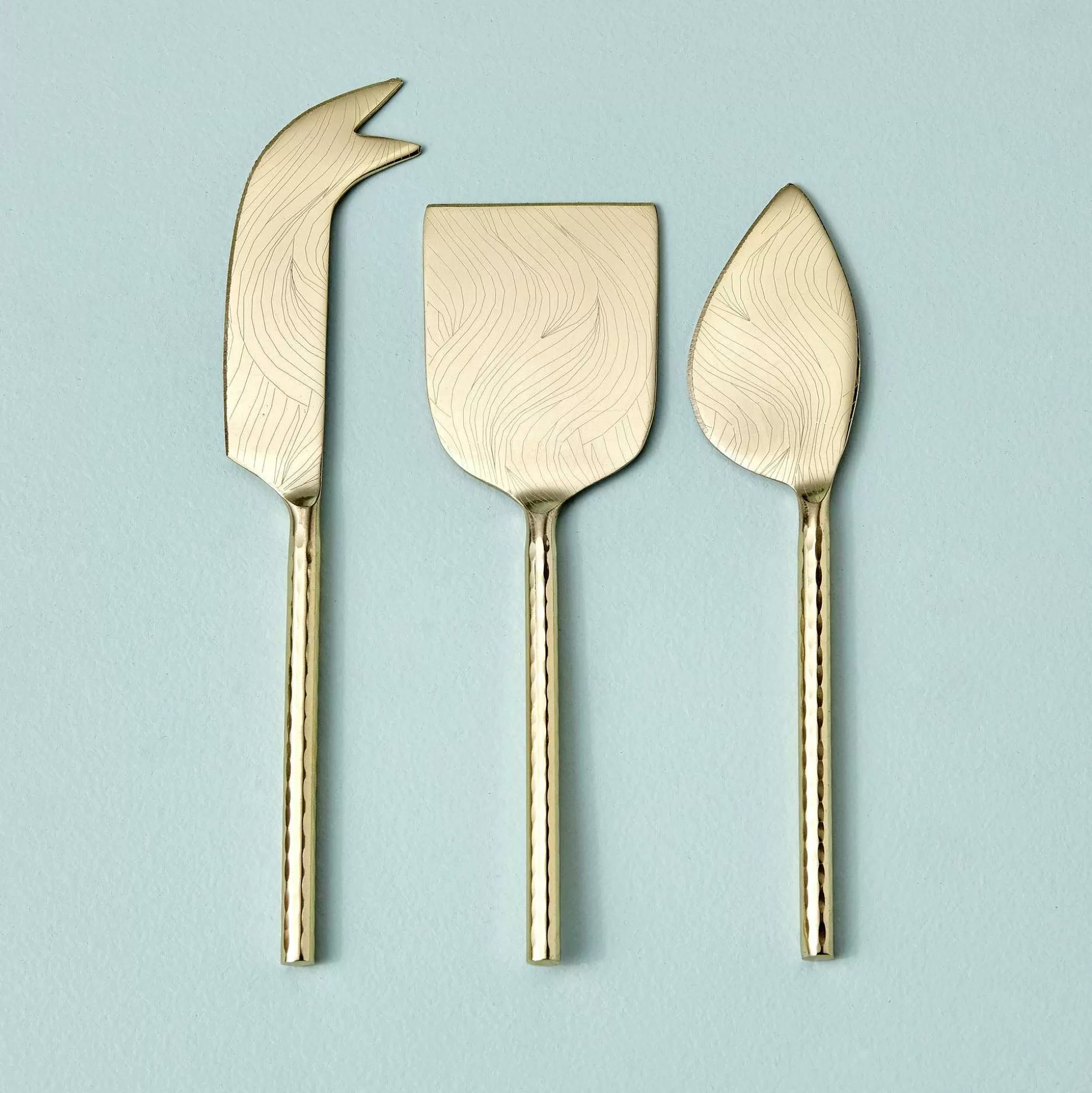 Be Home Cheese Knives & Spreaders<Etched & Hammered Cheese Set, Gold