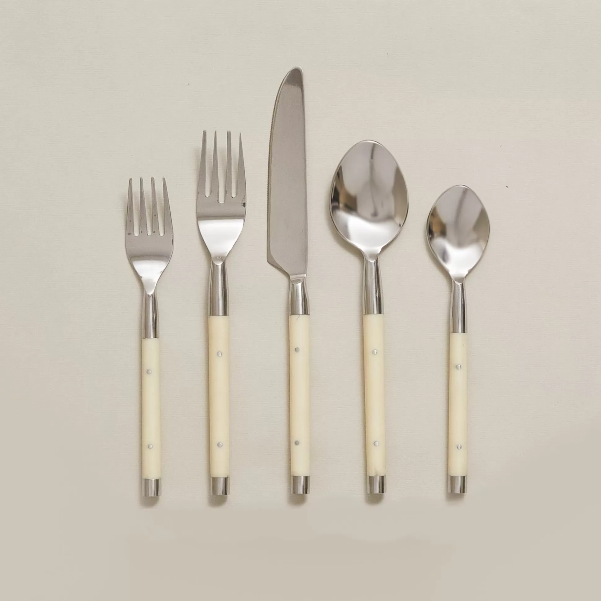 Everyday Stainless with Ivory Resin Inlay Flatware^Be Home Clearance