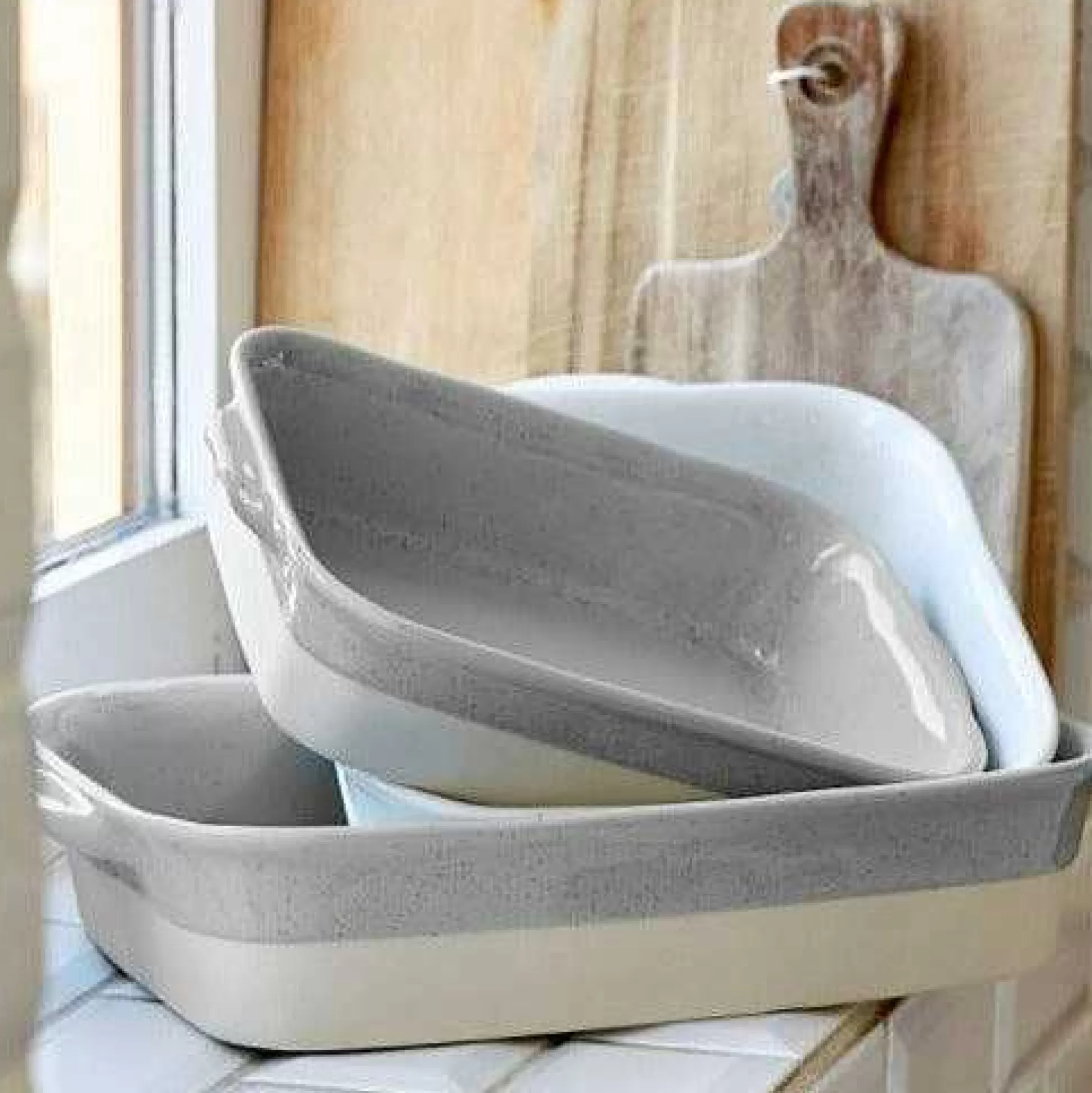 Be Home Bakeware<Fattoria 11" Rectangular Baker, Grey