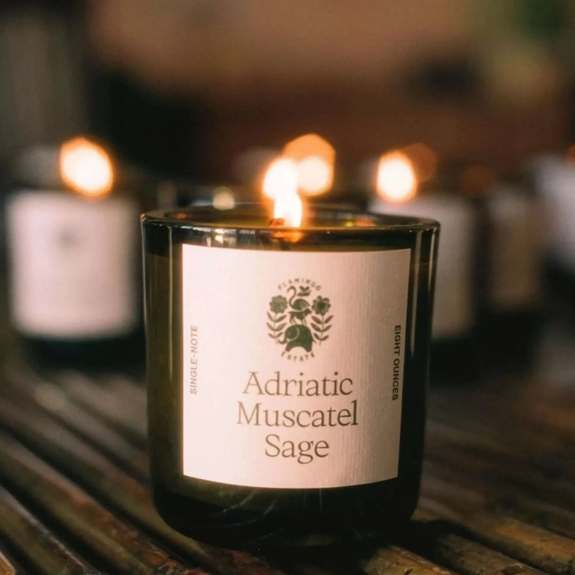 Flamingo Estate Candle, Adriatic Muscatel Sage^Be Home Outlet