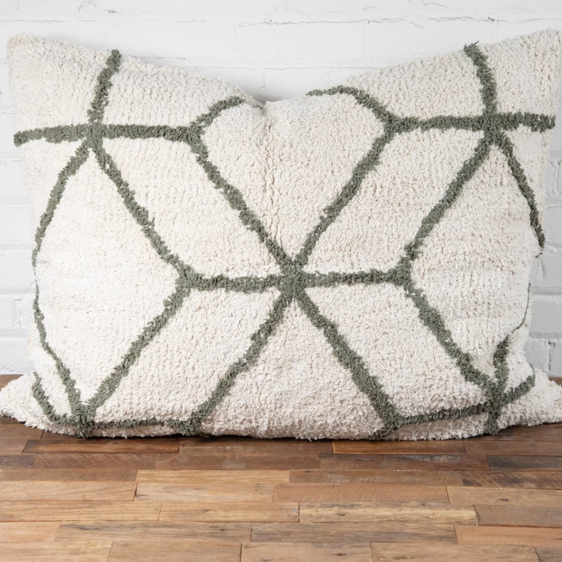 Frankie Big Pillow, Ivory & Moss^Be Home Shop