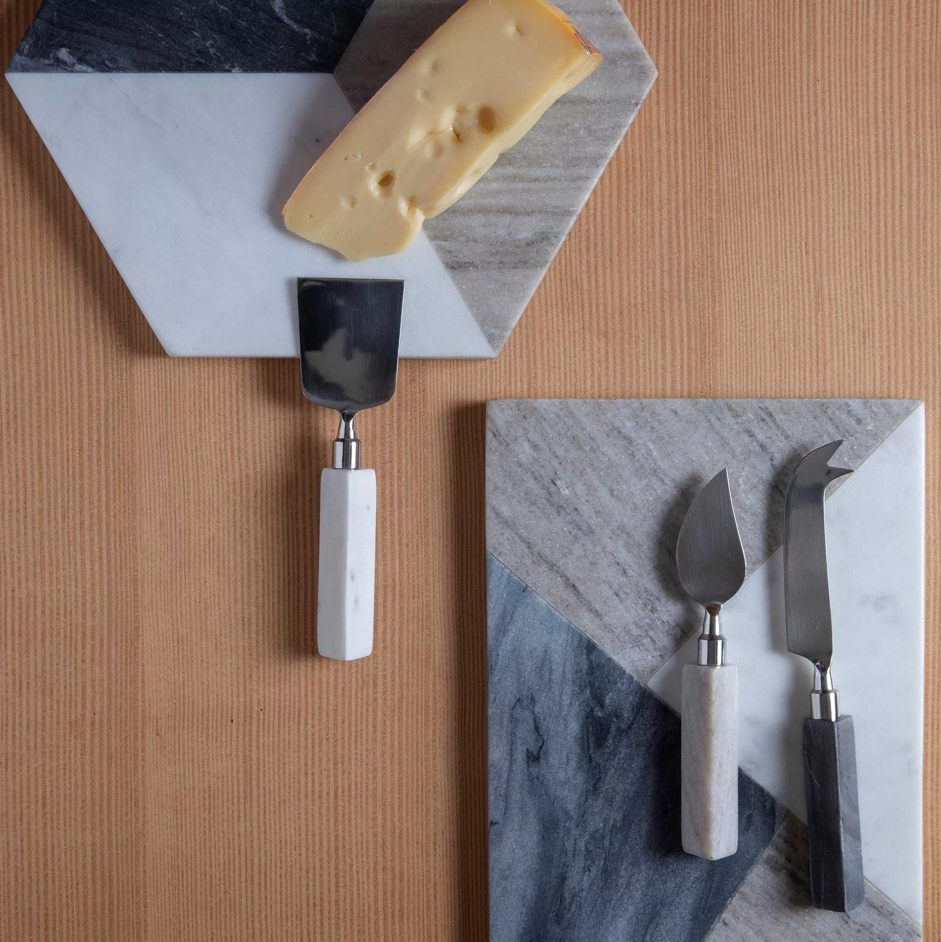 Be Home Cheese Knives & Spreaders<Geometric Marble Cheese Knife Set