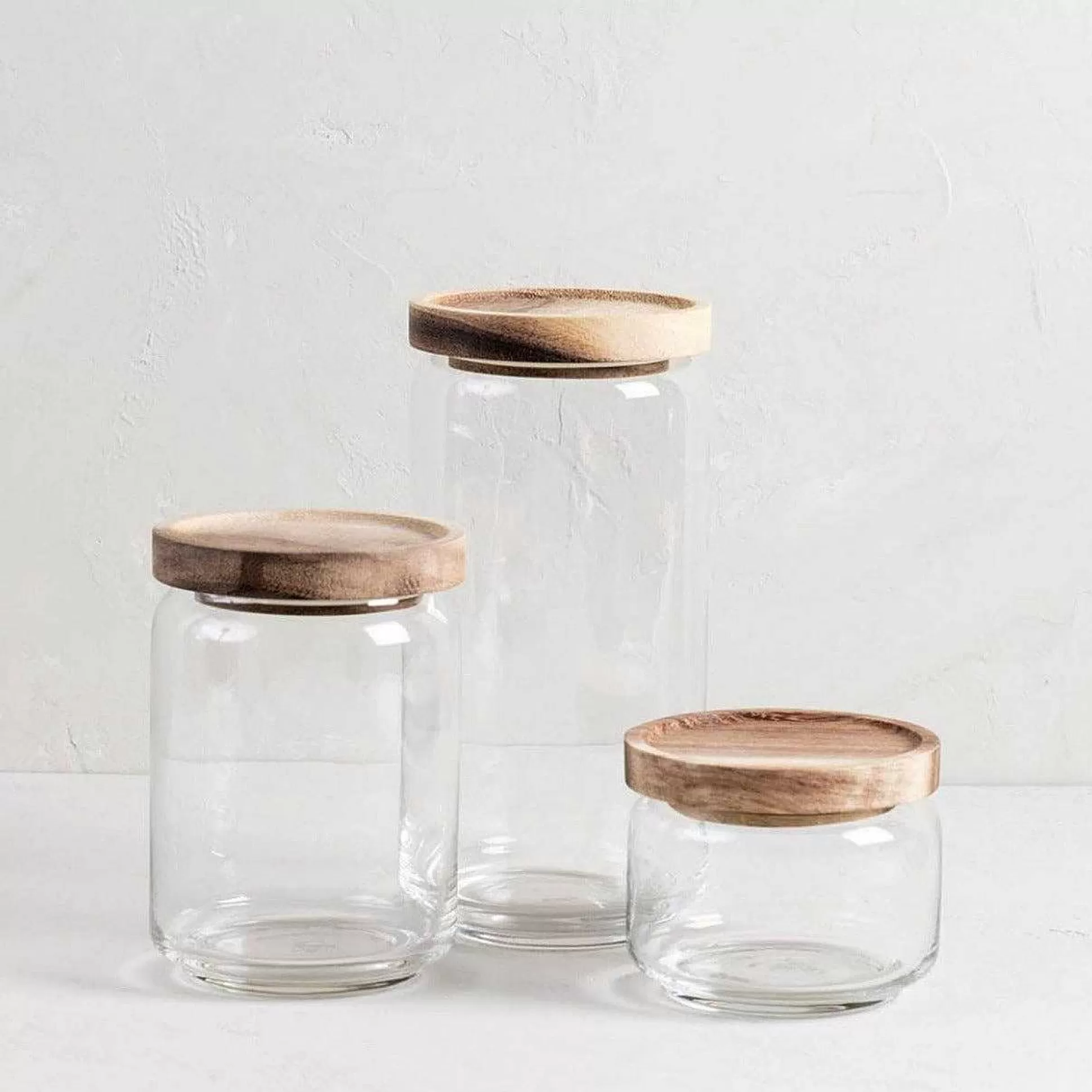 Be Home Canisters<Glass Container with Acacia Lid Small