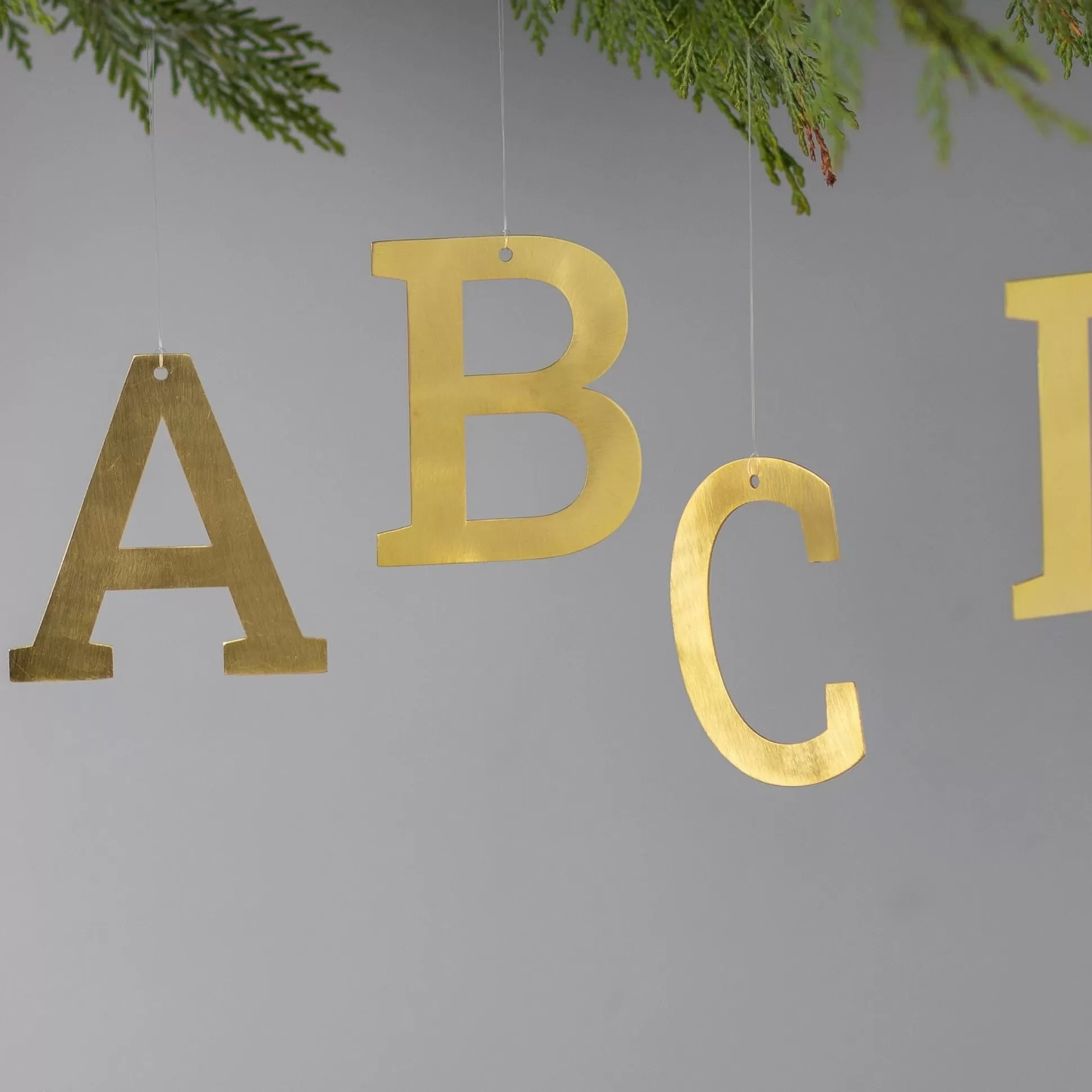 Gold Letter Ornament, A^Be Home Store