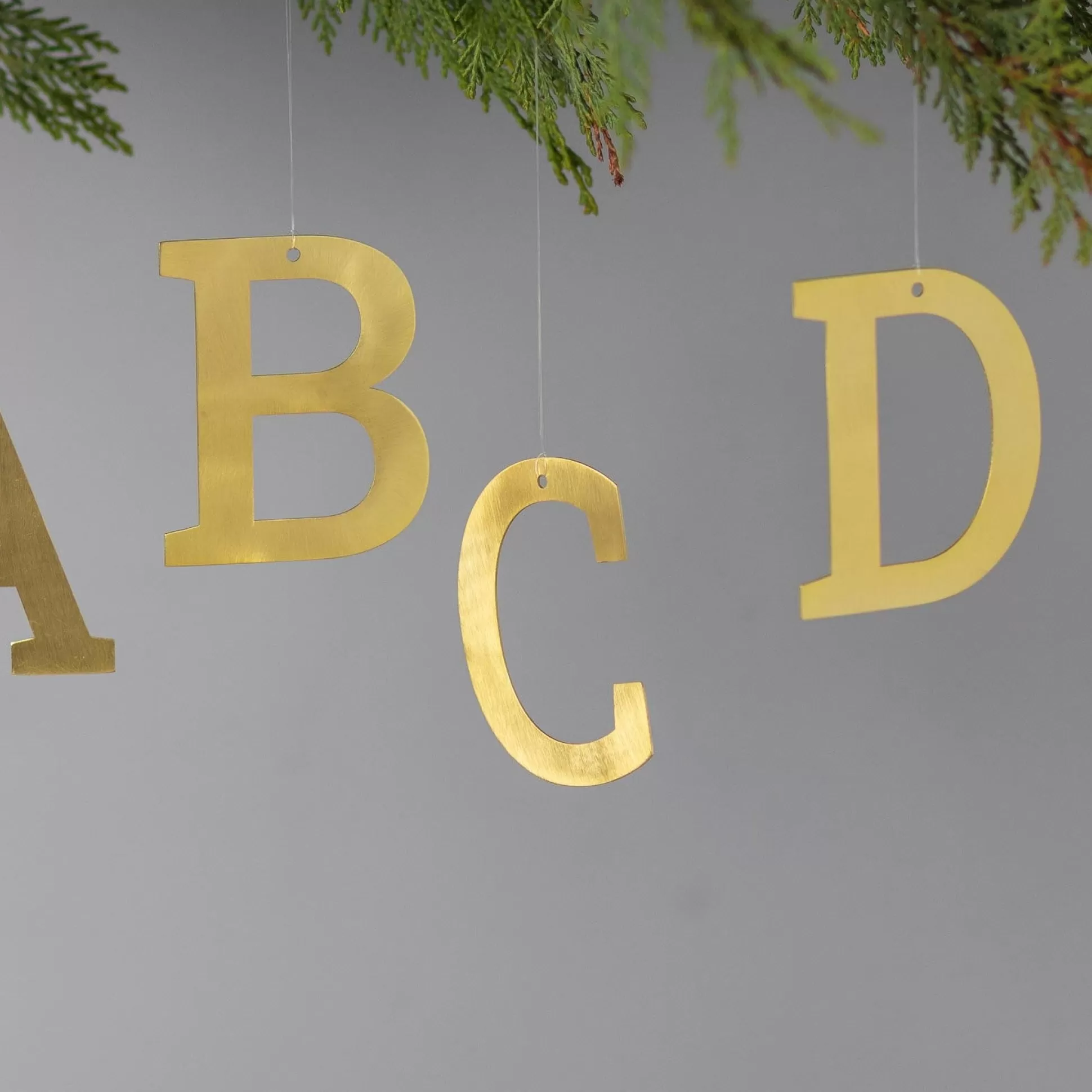 Gold Letter Ornament, C^Be Home Store