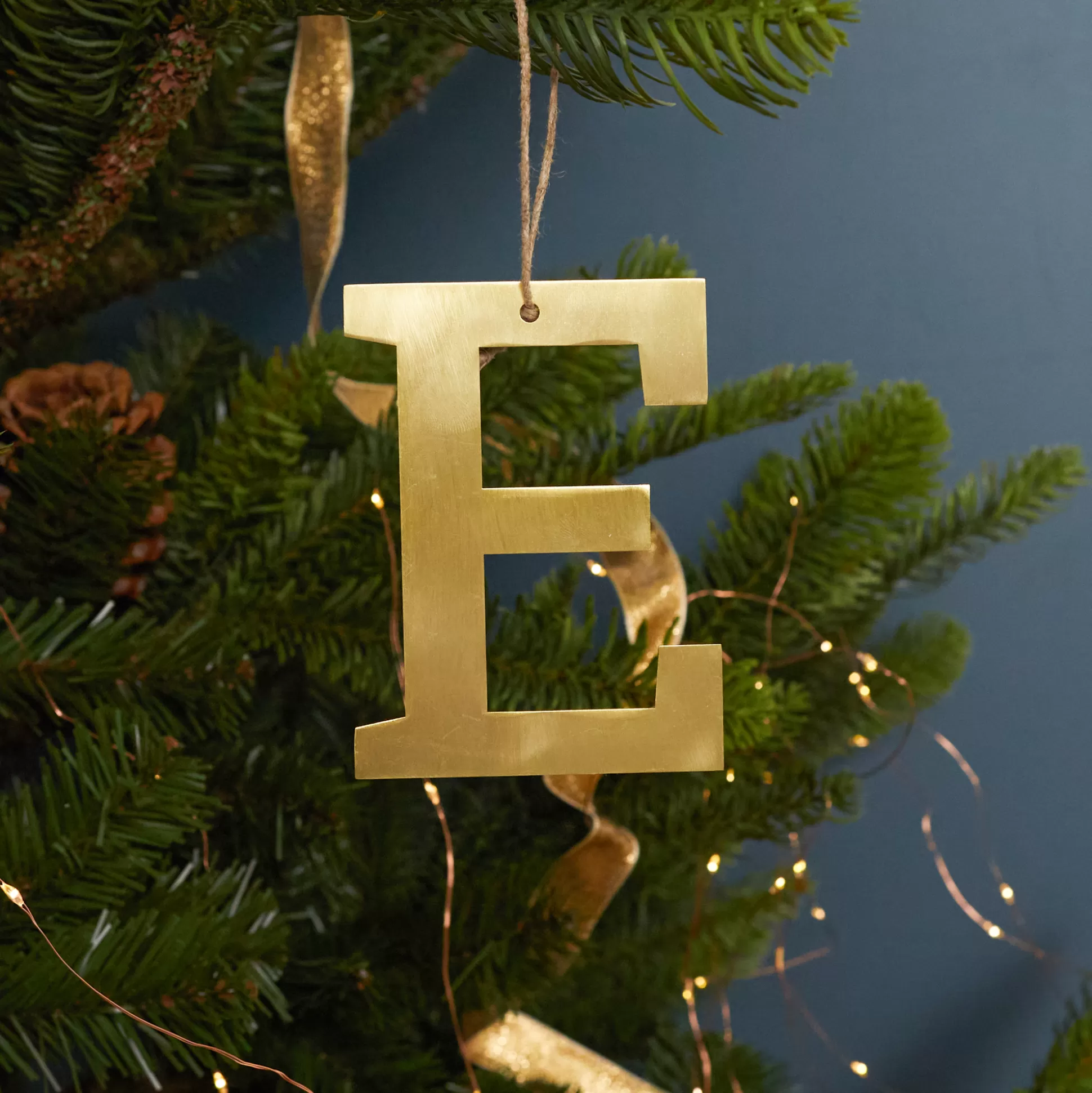 Gold Letter Ornament, E^Be Home Discount