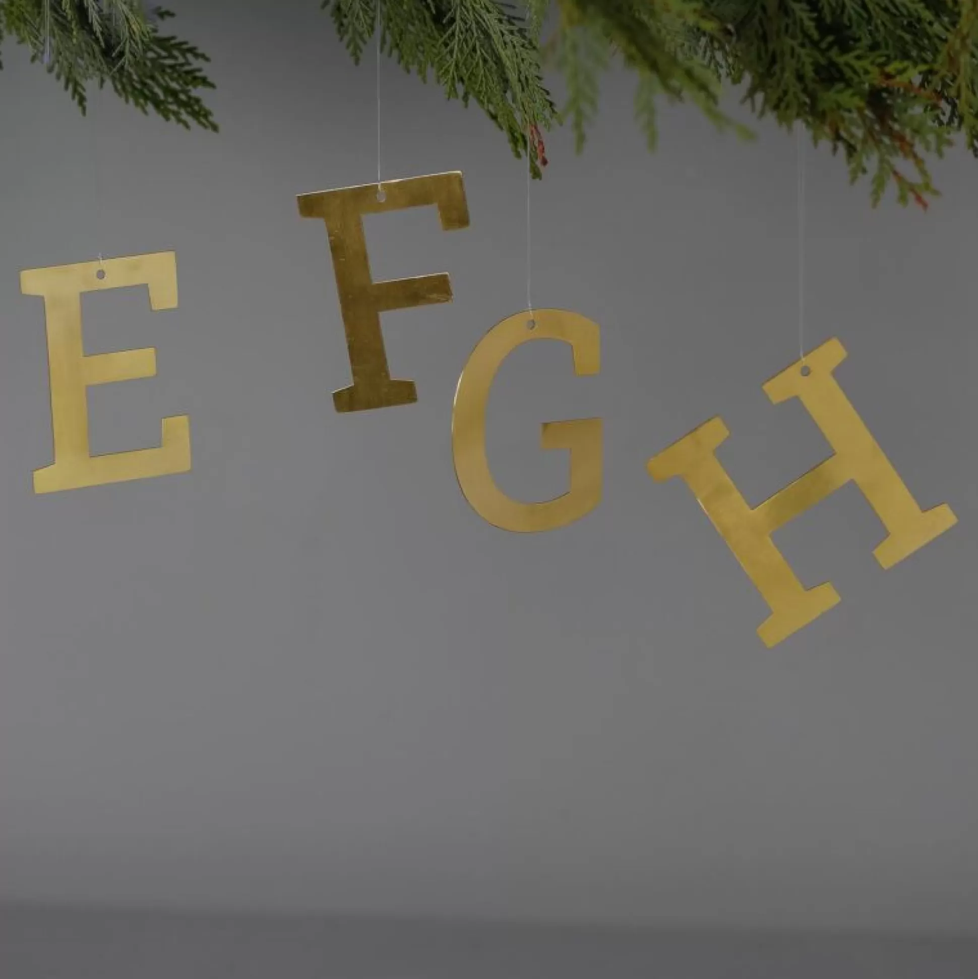 Gold Letter Ornament, F^Be Home Clearance