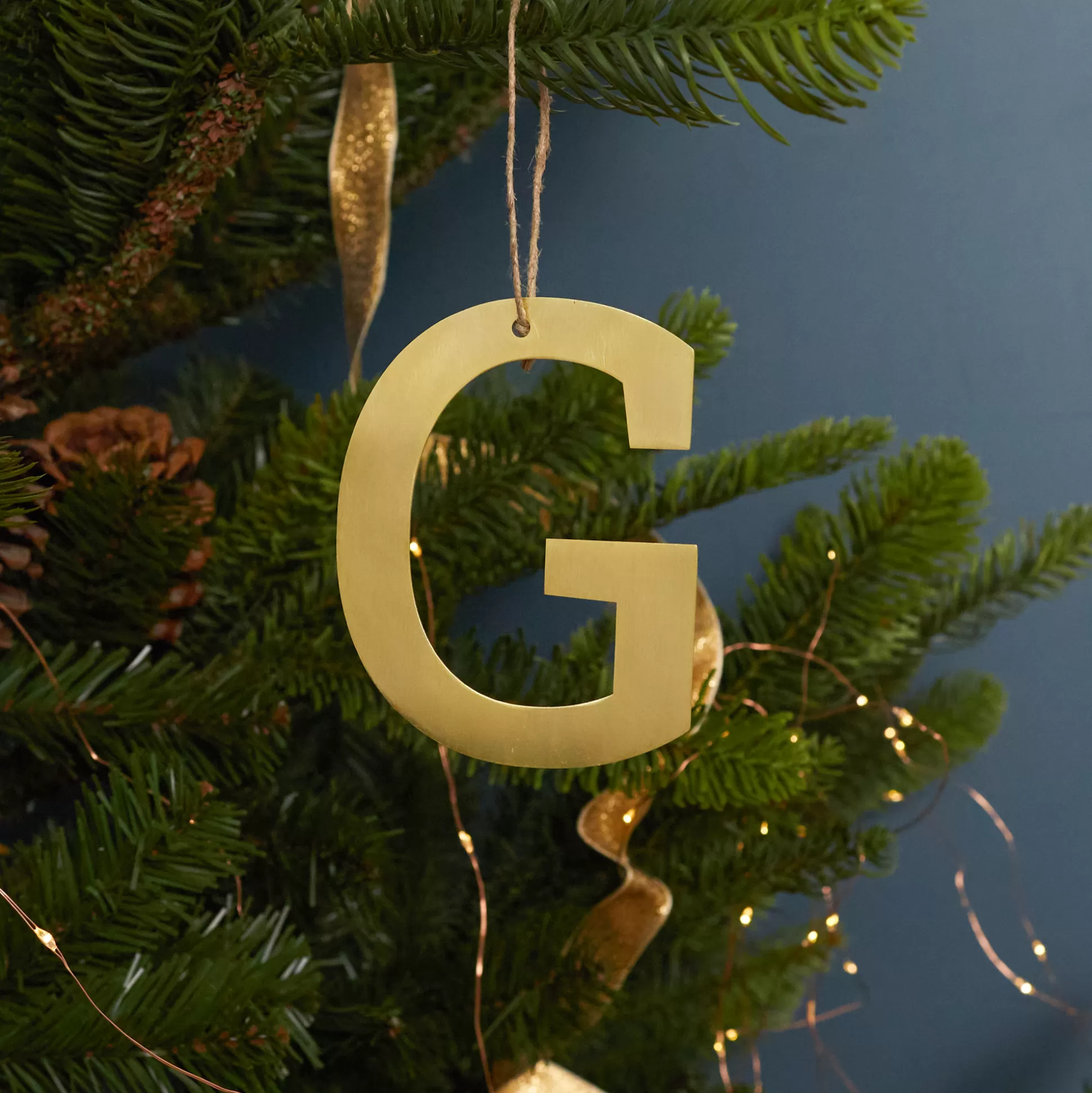 Gold Letter Ornament, G^Be Home Outlet