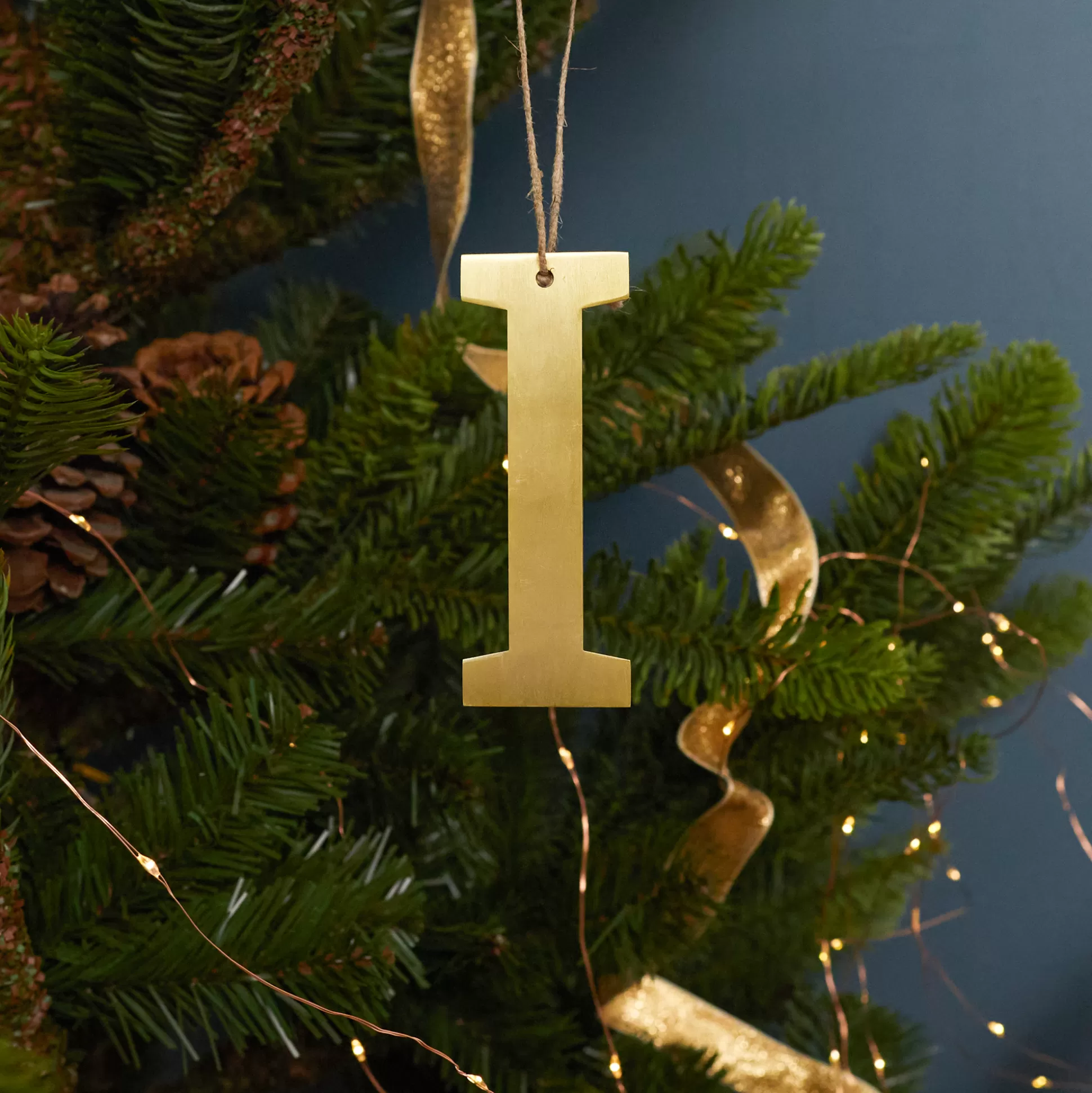 Gold Letter Ornament, I^Be Home Clearance