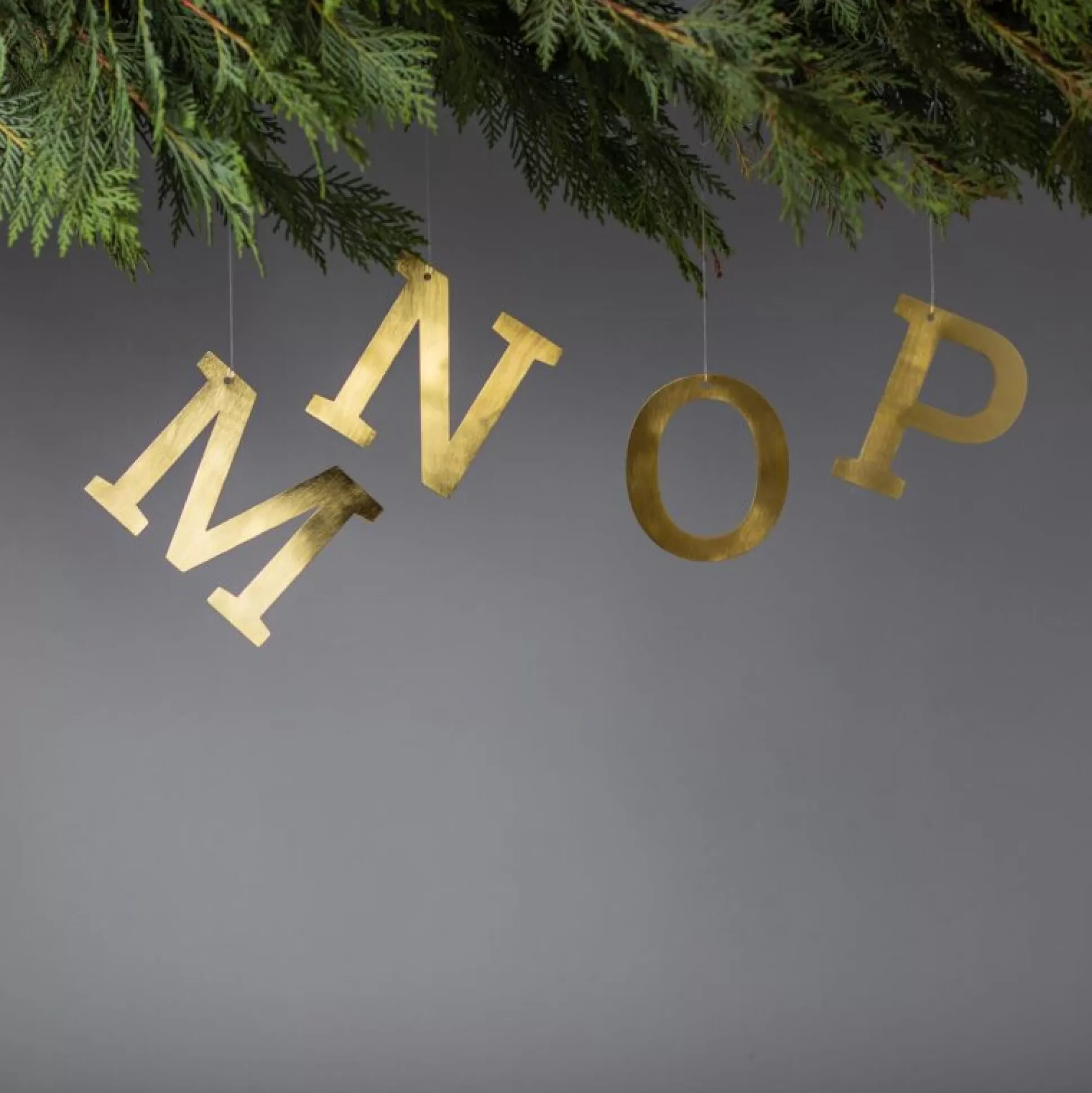 Gold Letter Ornament, O^Be Home Clearance