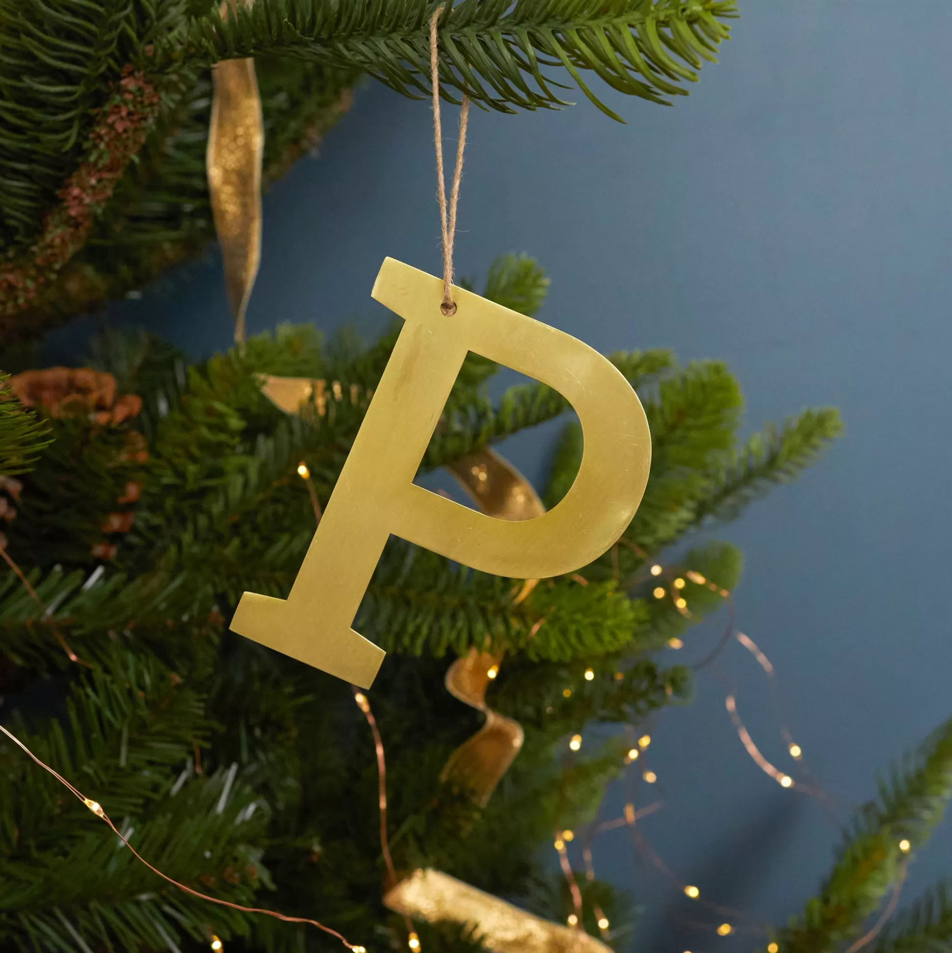 Gold Letter Ornament, P^Be Home Cheap