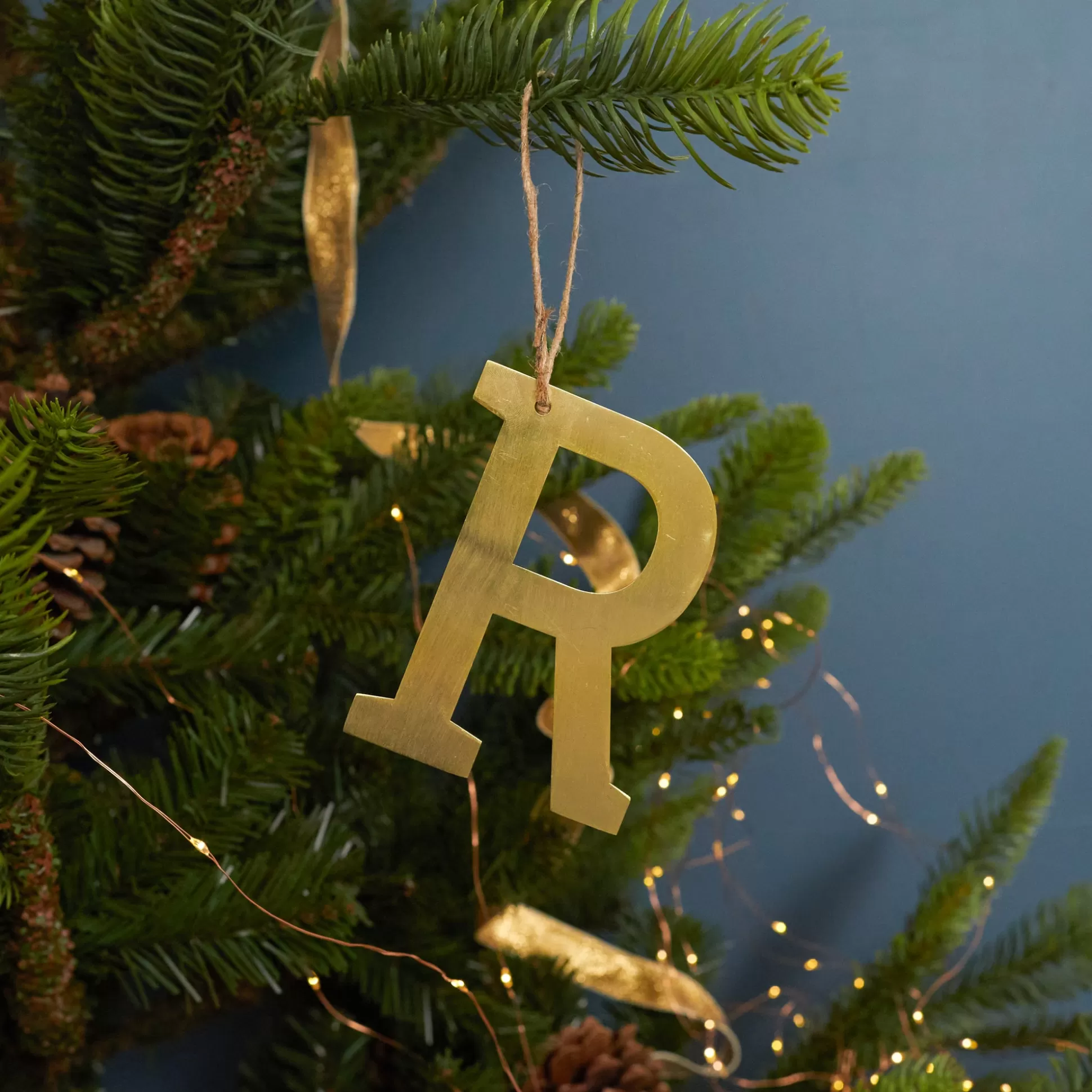 Gold Letter Ornament, R^Be Home Online