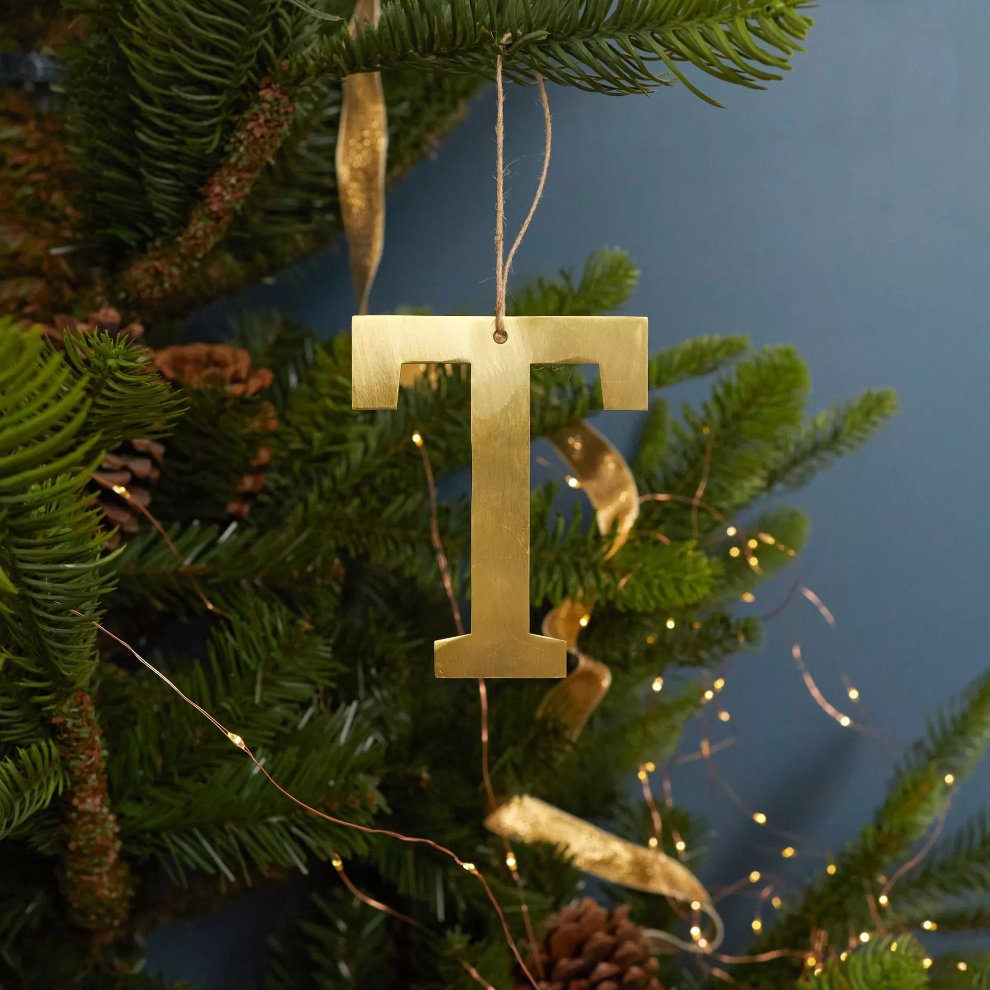 Gold Letter Ornament, T^Be Home Sale