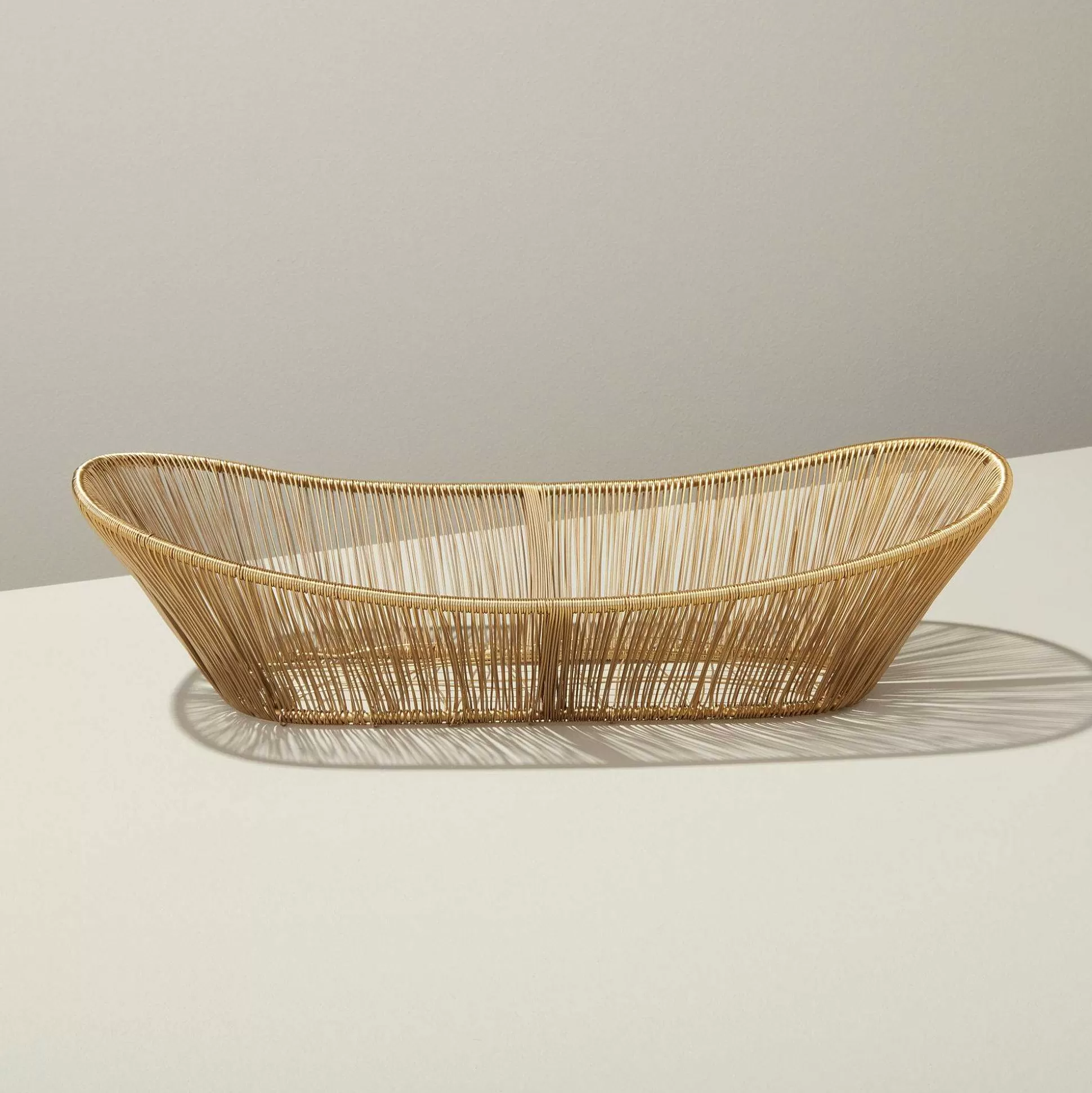 Be Home Food Baskets<Gold Rhythm Wire Oval Basket