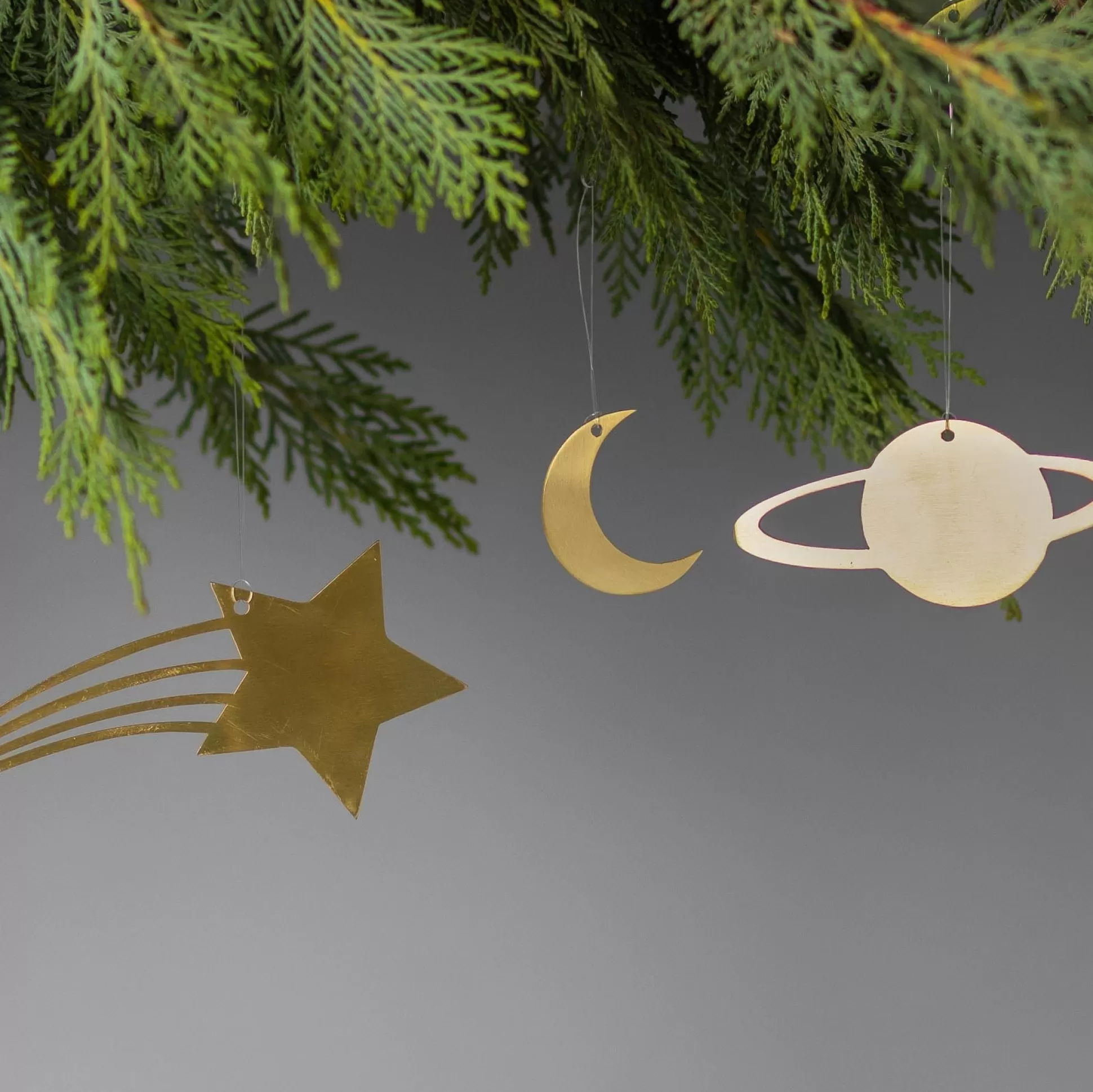 Gold Stencil Ornament, Crescent Moon^Be Home Cheap