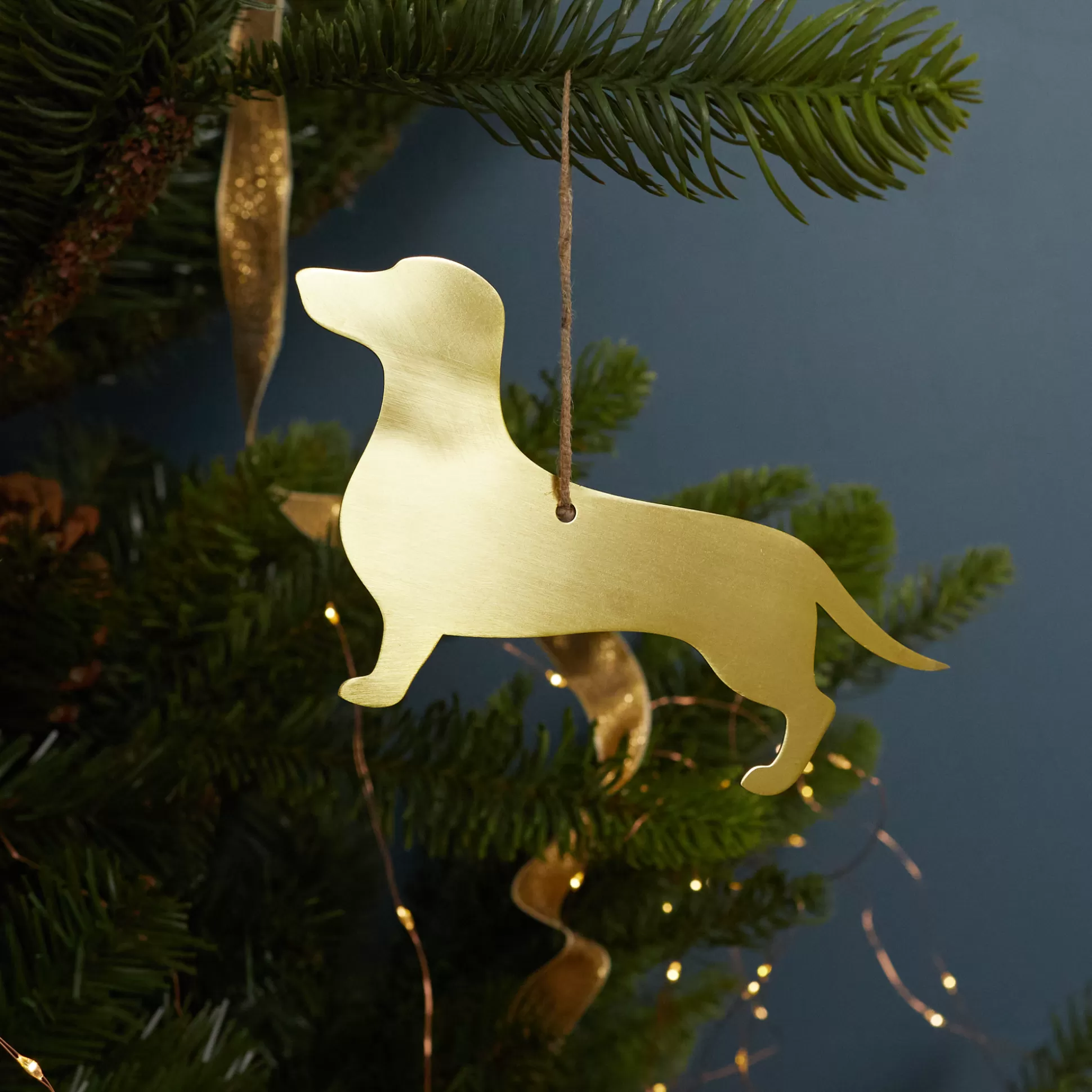 Gold Stencil Ornament, Dachshund^Be Home Discount