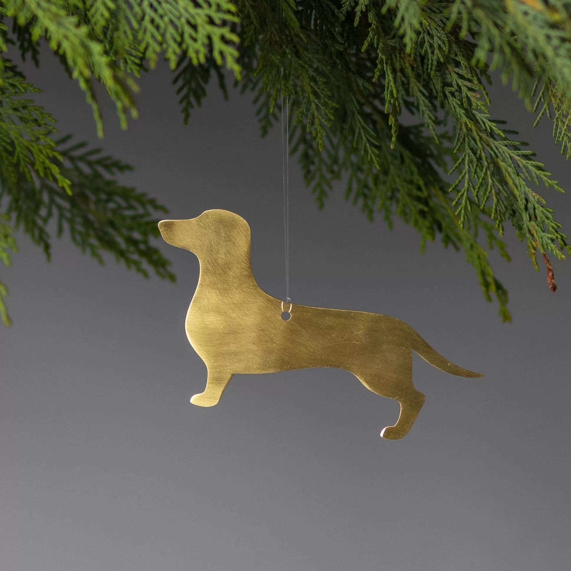 Gold Stencil Ornament, Dachshund^Be Home Discount