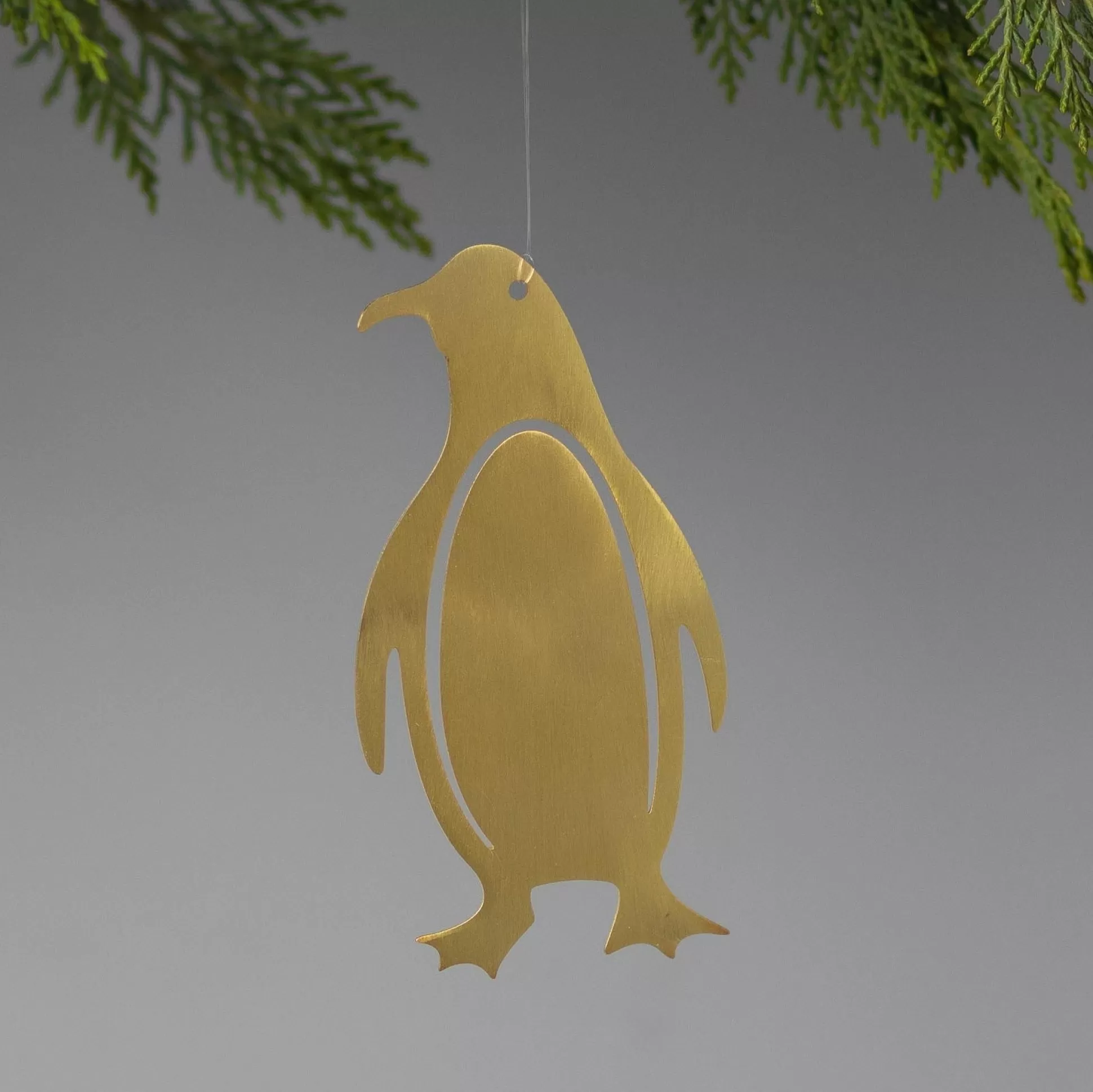 Gold Stencil Ornament, Penguin^Be Home Hot