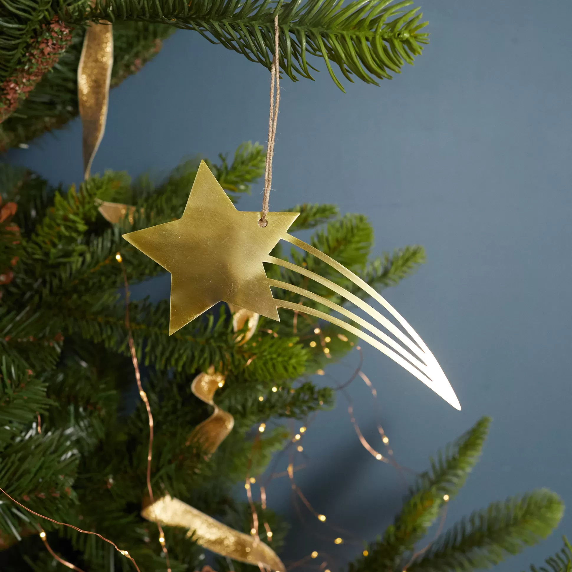 Gold Stencil Ornament, Shooting Star^Be Home New