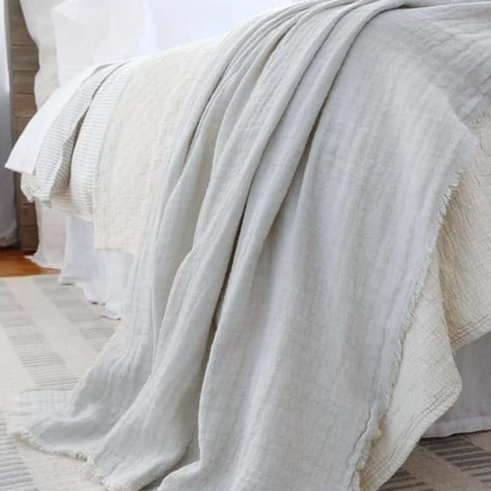 Hermosa Oversized Throw, Ocean & Cream^Be Home Cheap