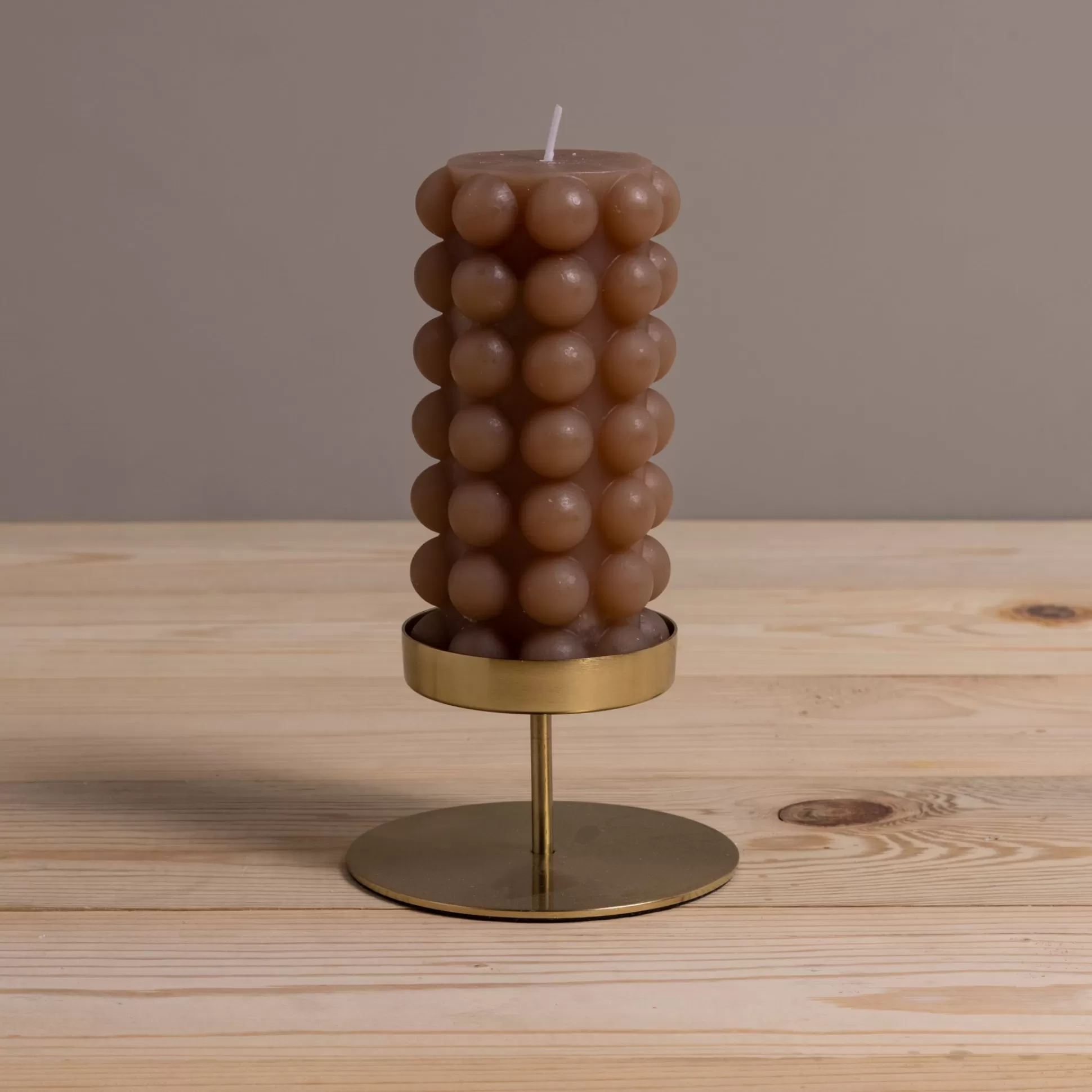 Hobnail Pillar Candle, Cappuccino^Be Home Outlet