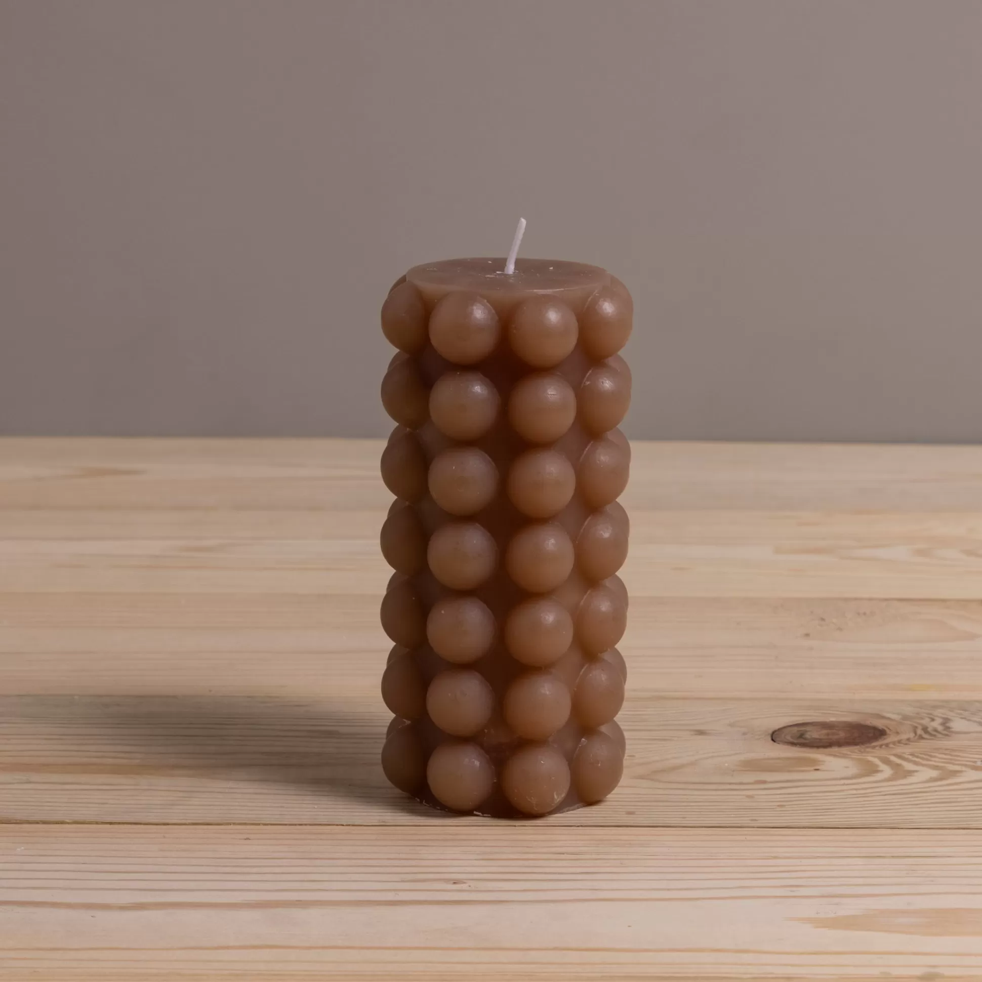 Hobnail Pillar Candle, Cappuccino^Be Home Outlet